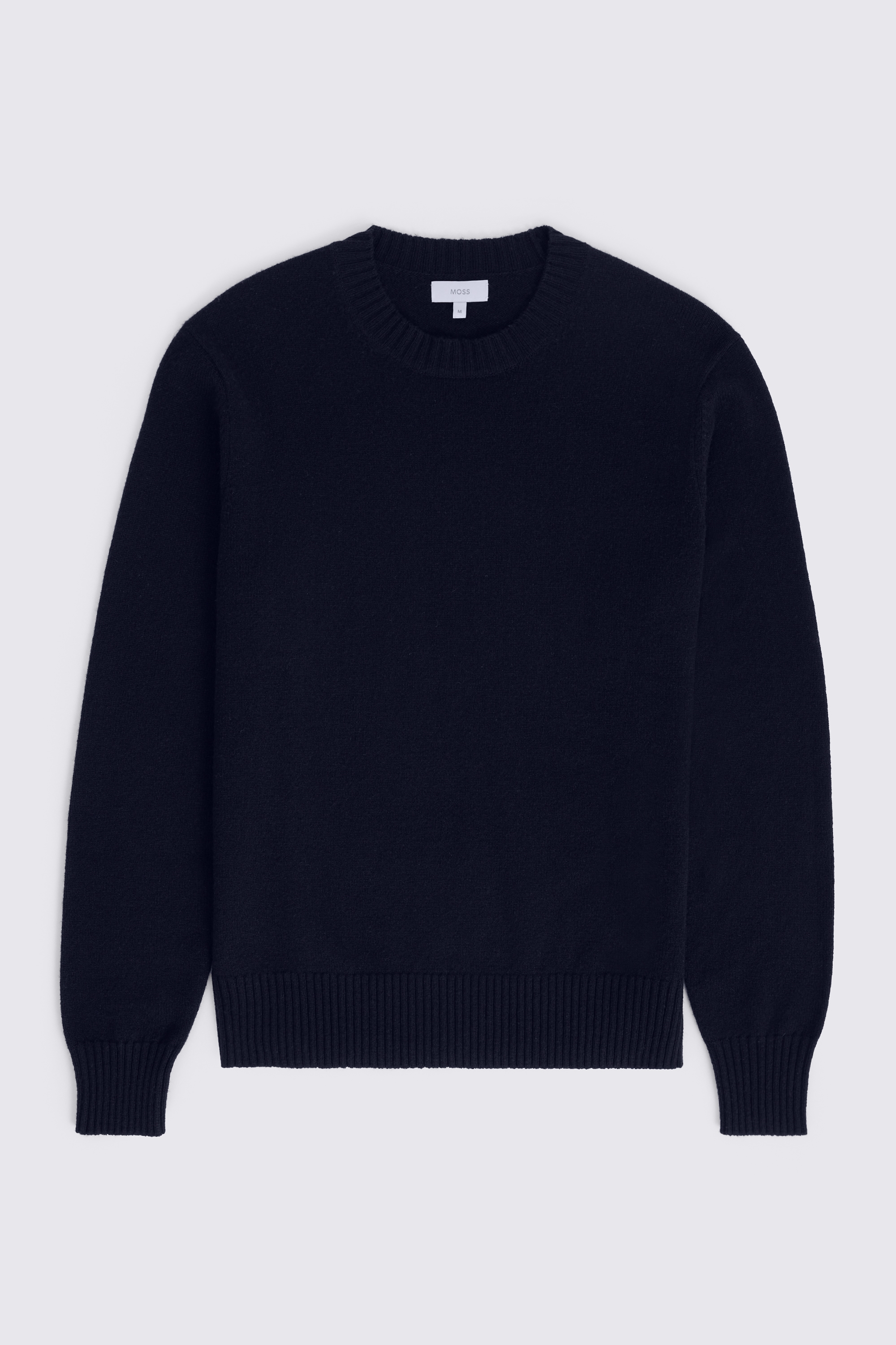 Navy Lambswool Crew Neck