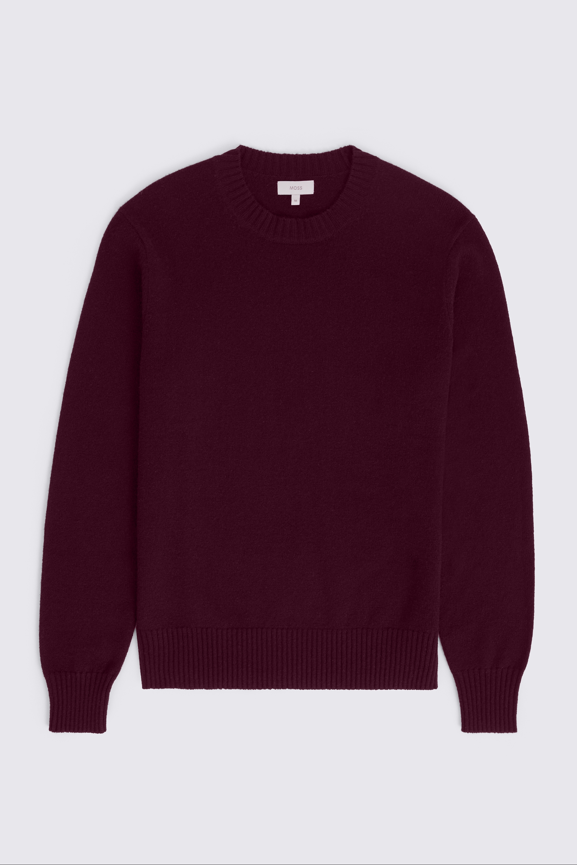Burgundy Lambswool Crew Neck