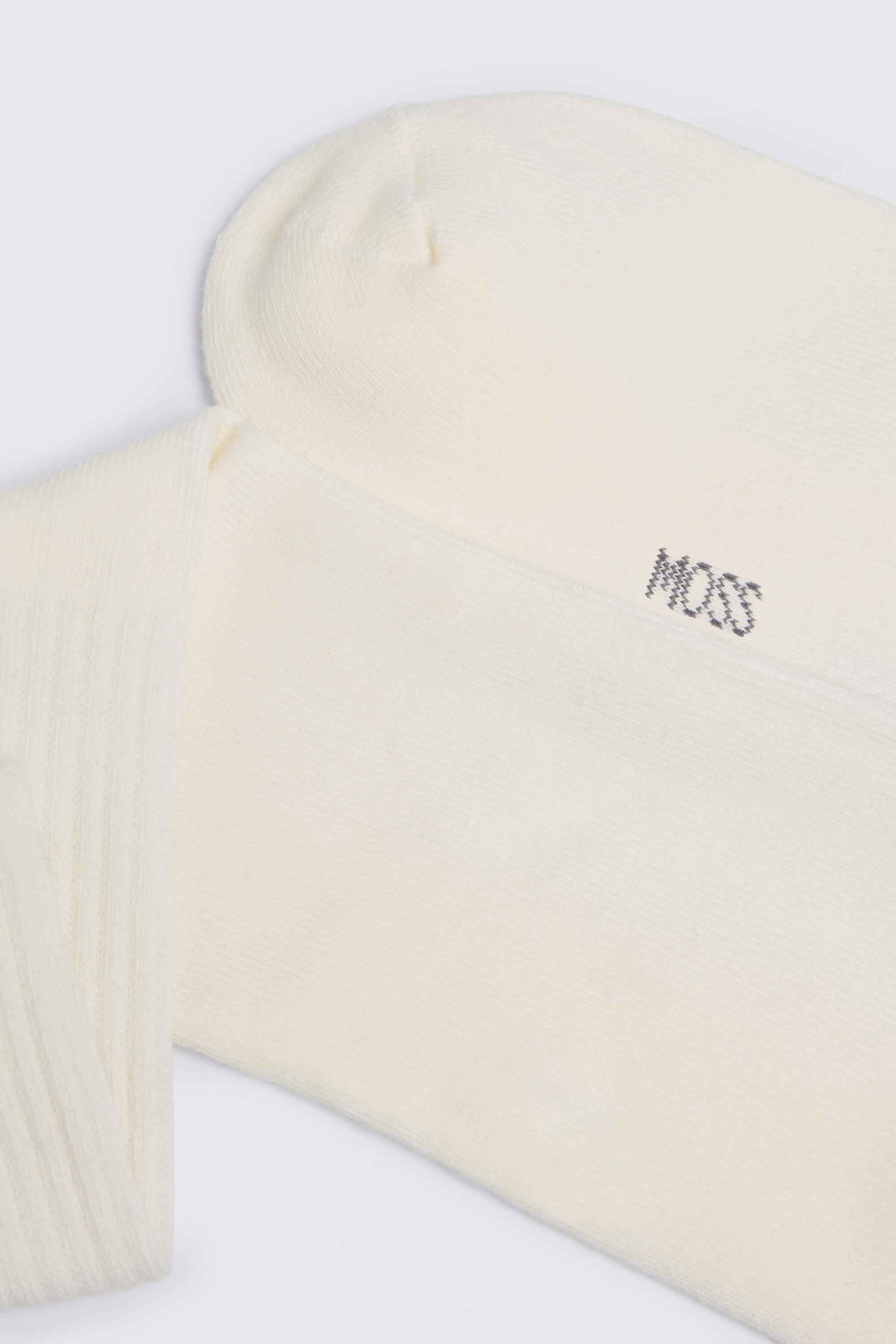 Off White Dog Embroidered Ribbed Socks