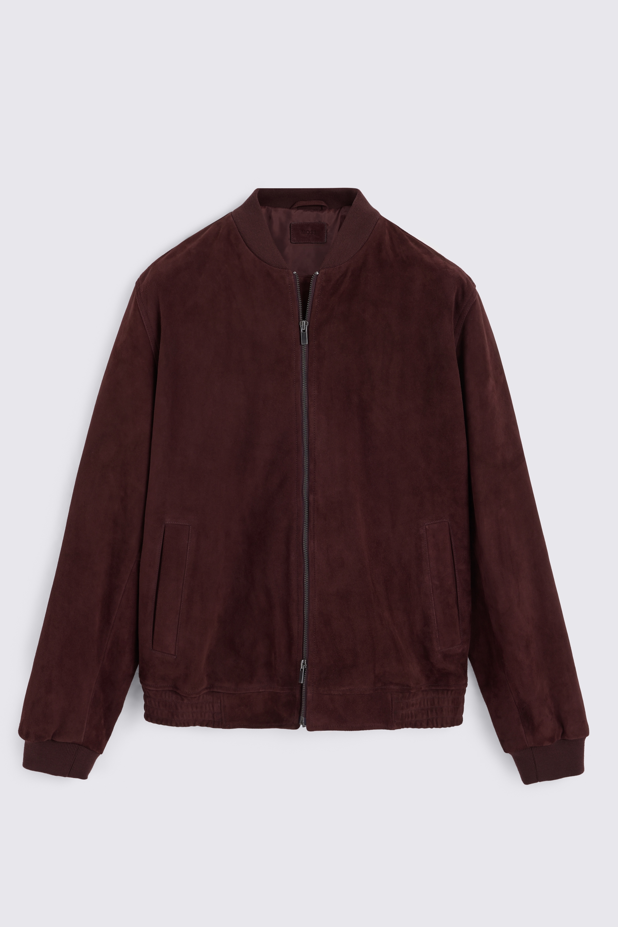 Plum Suede Zip Bomber