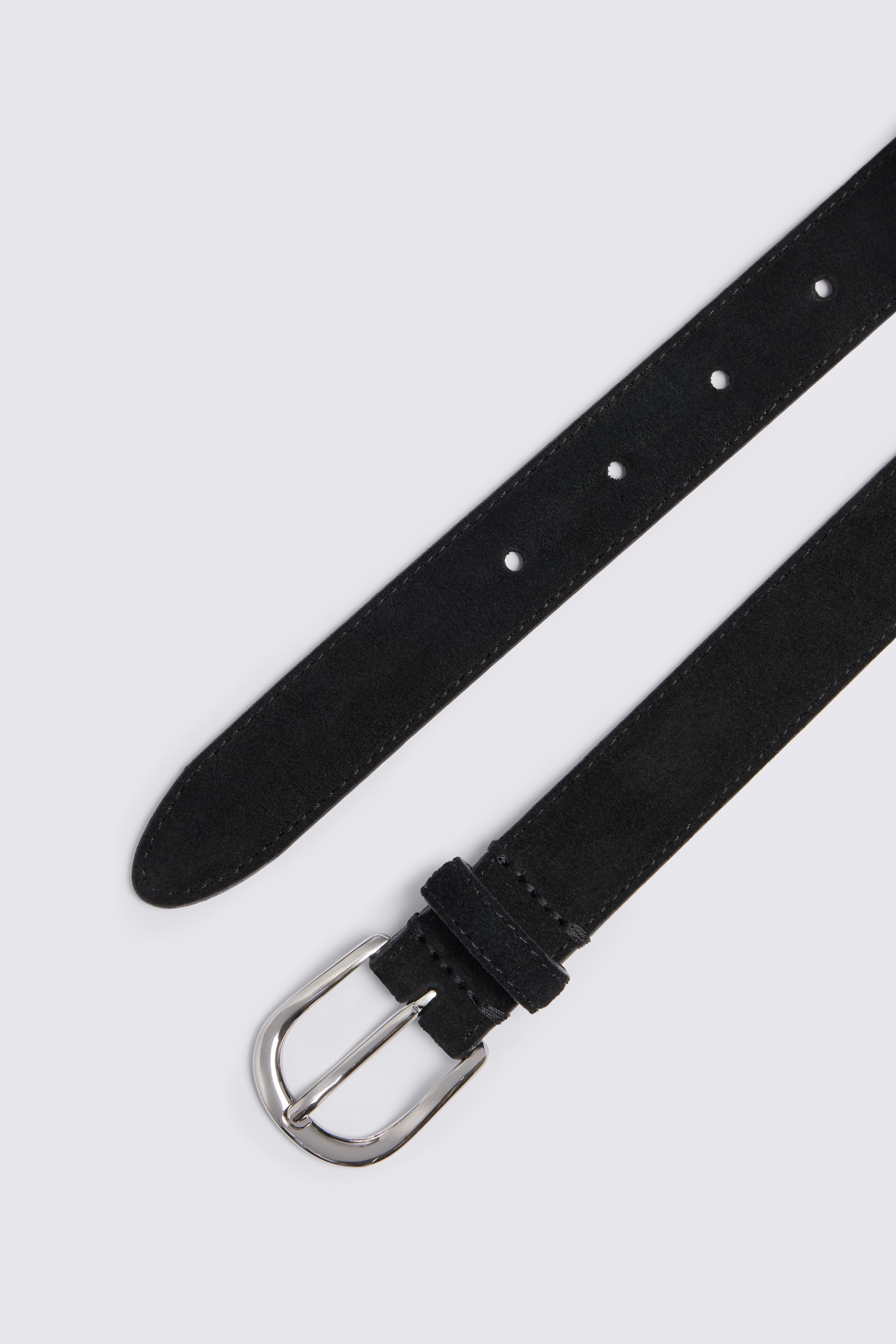 Italian Black Suede Belt