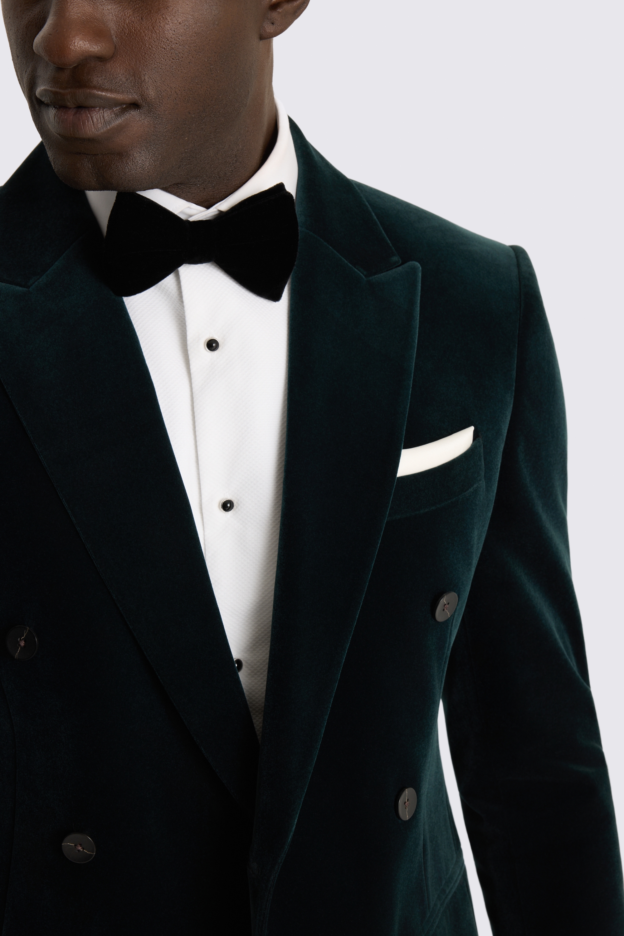 Slim Fit Dark Teal Velvet Suit Jacket 