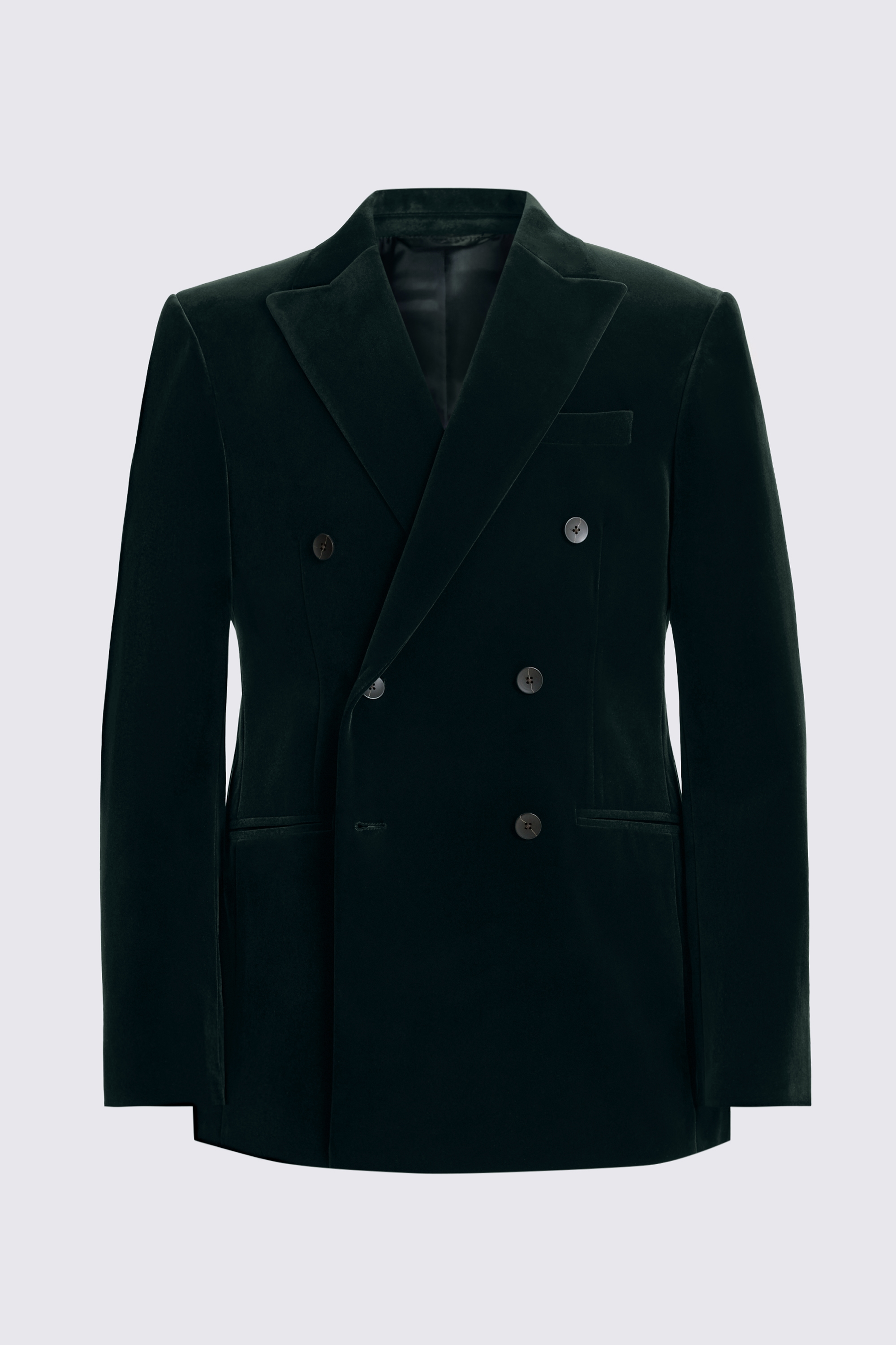 Slim Fit Dark Teal Velvet Suit Jacket
