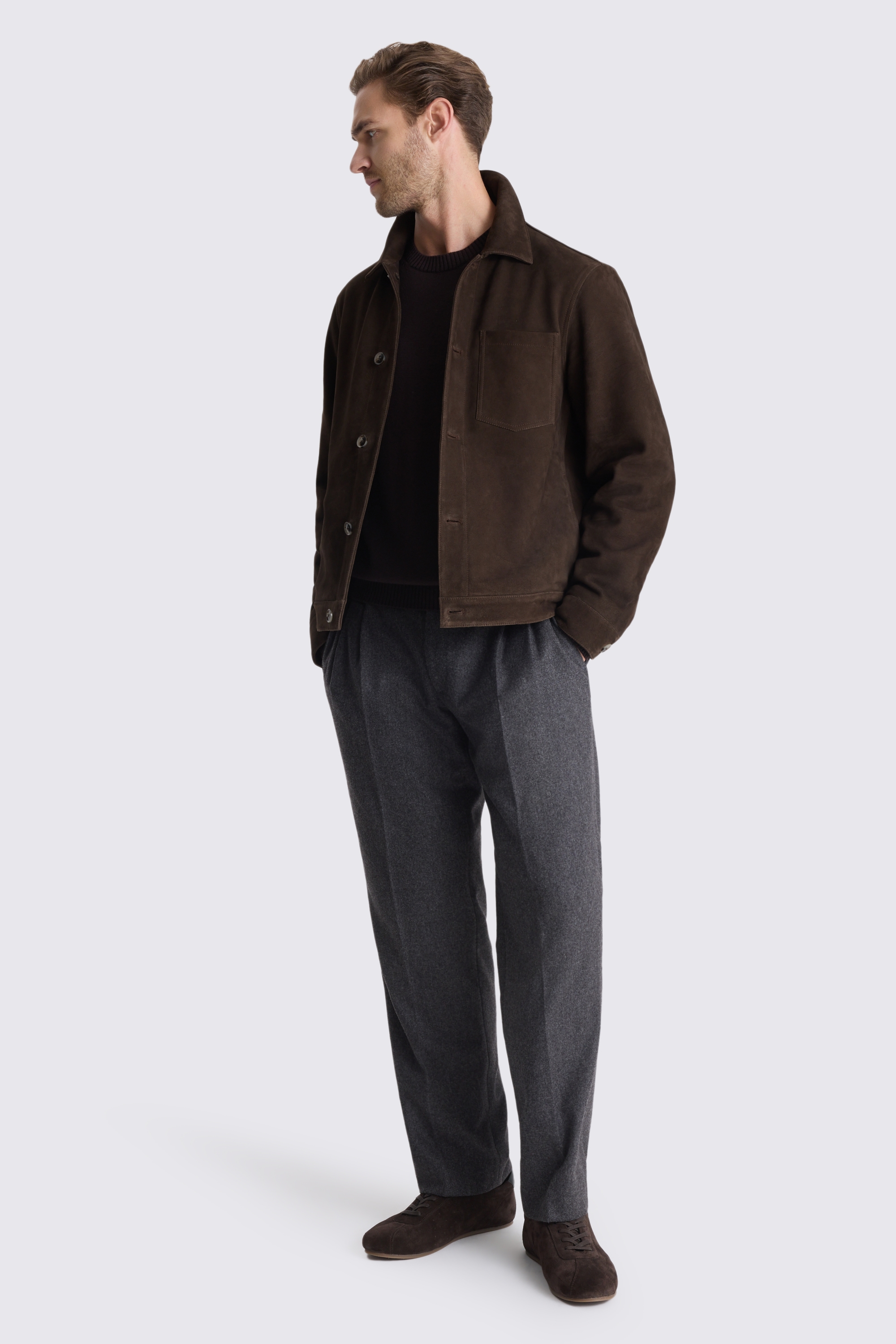 Brown Suede Shacket