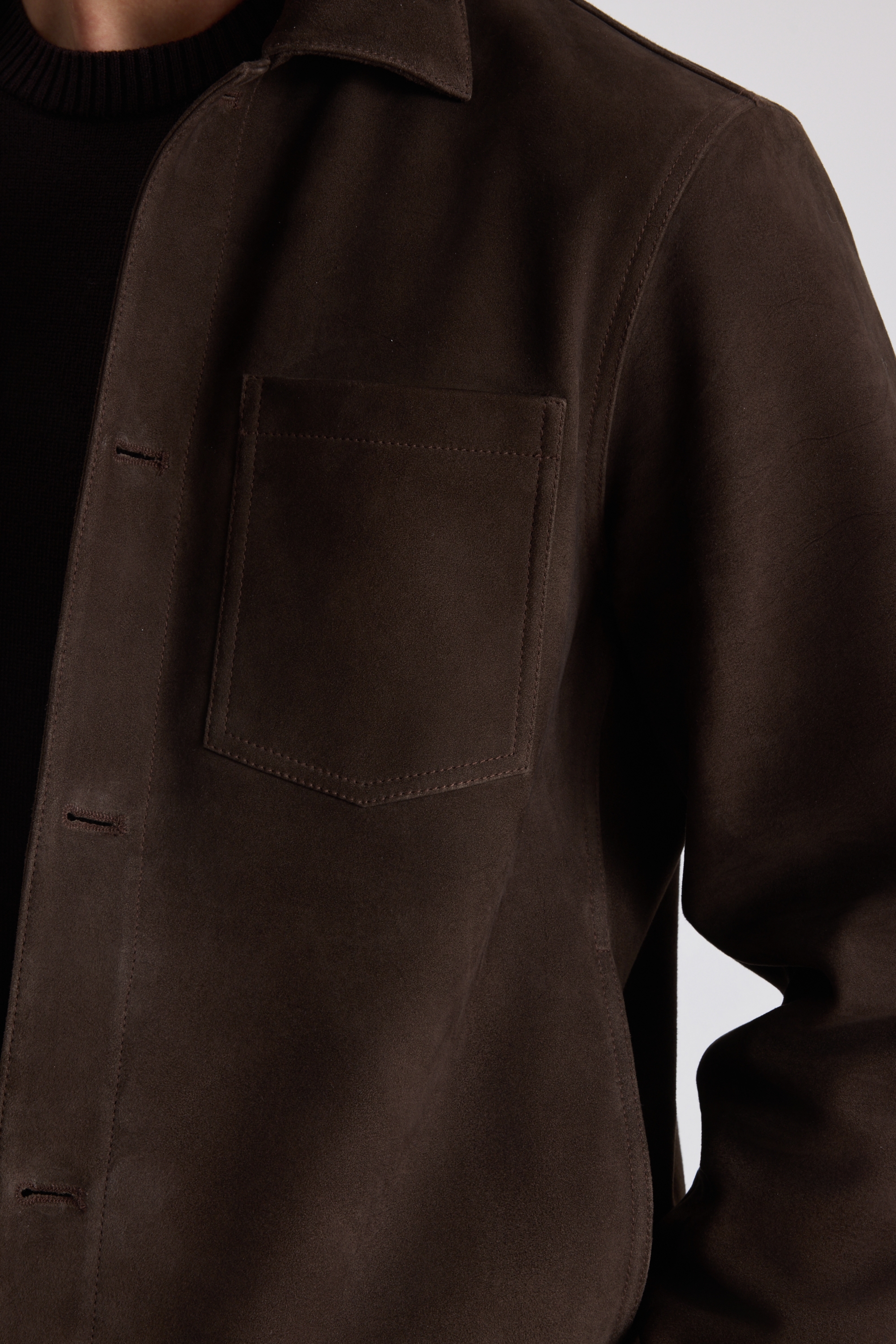 Brown Suede Shacket