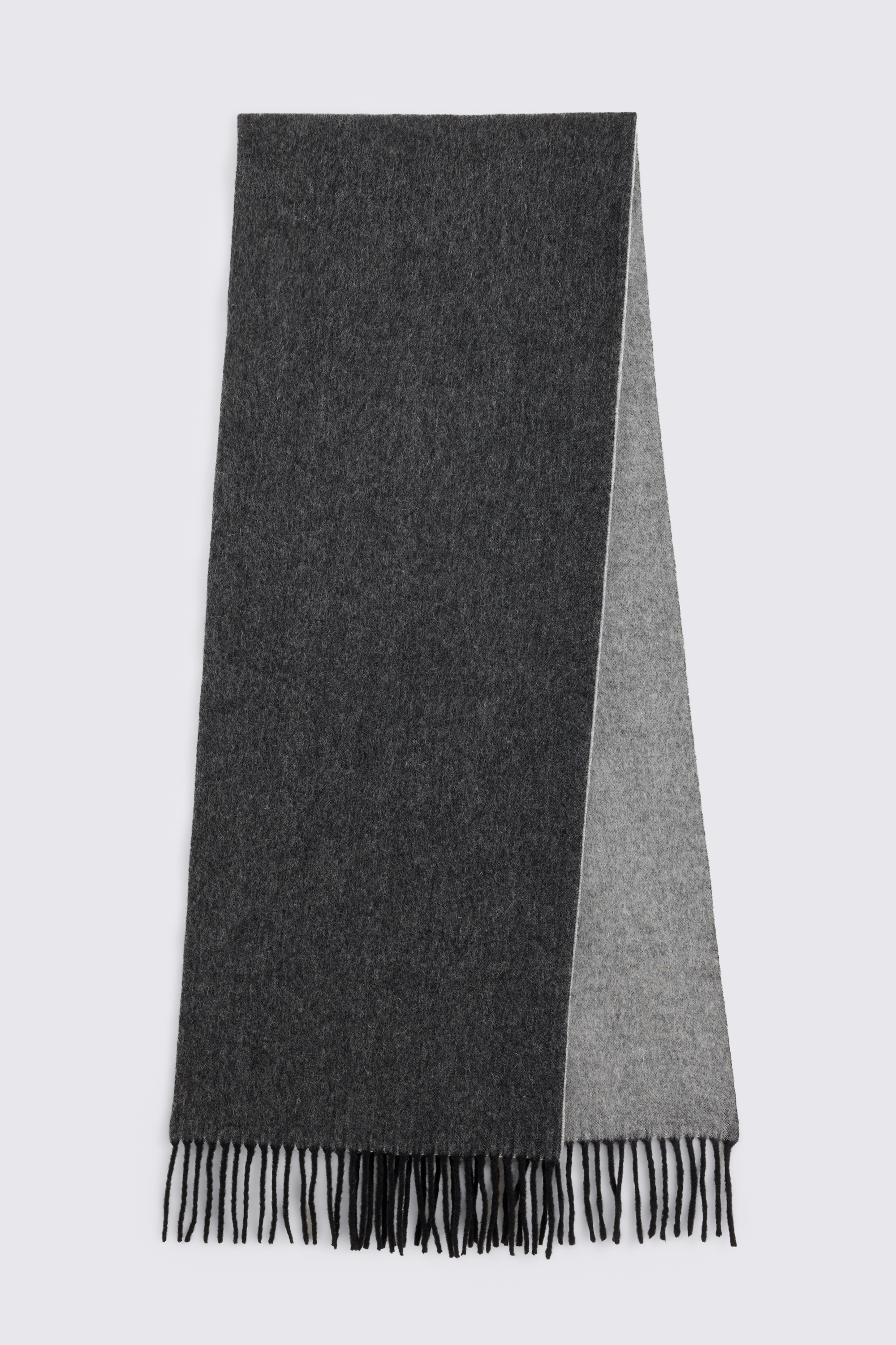 Charcoal Light Grey Reversible Scarf
