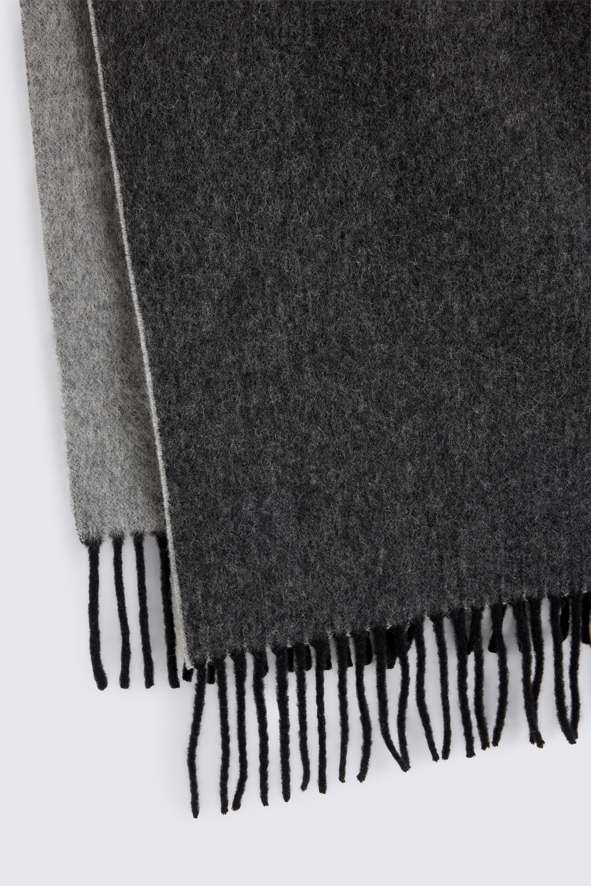 Charcoal Light Grey Reversible Scarf