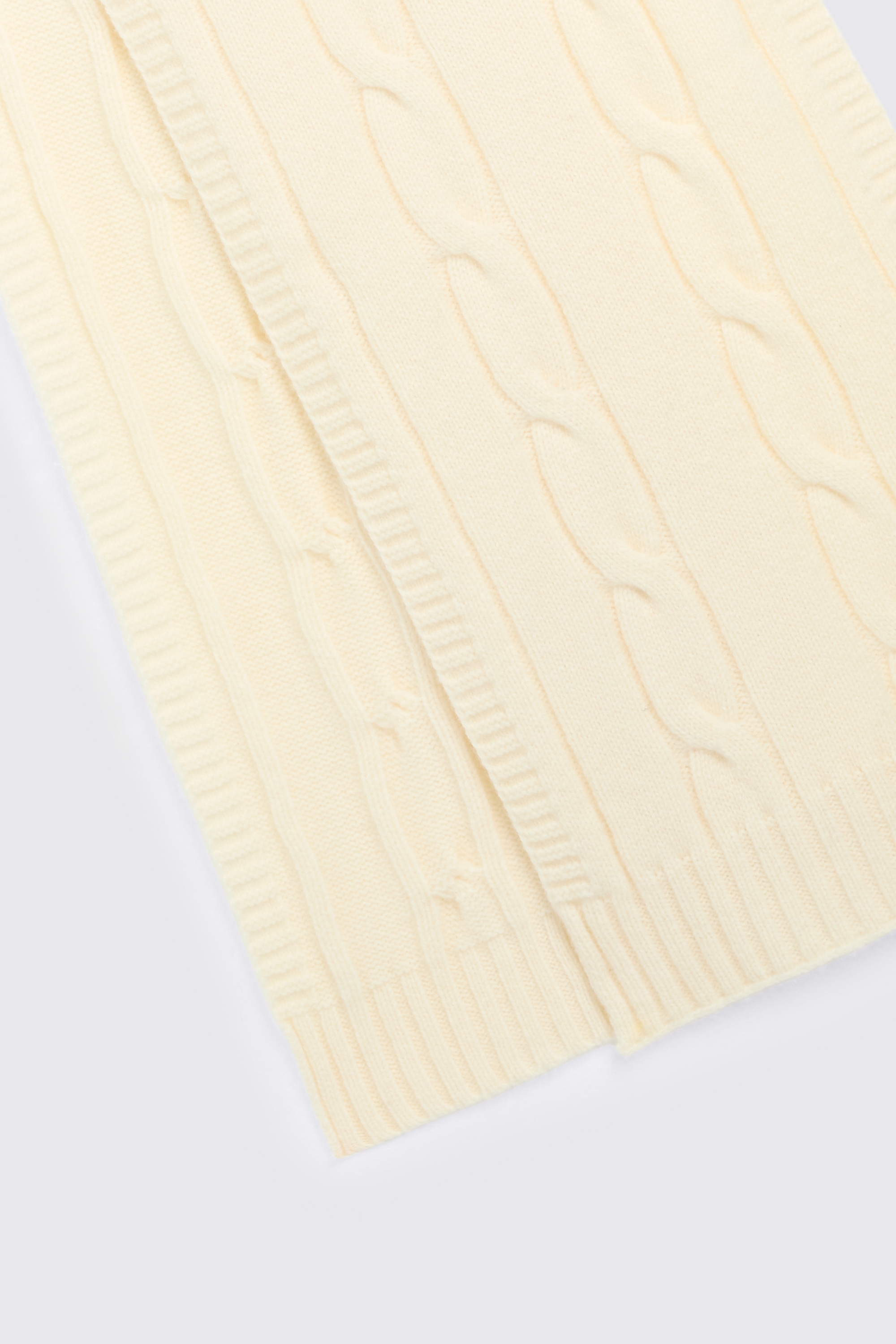 Off White Cable Scarf