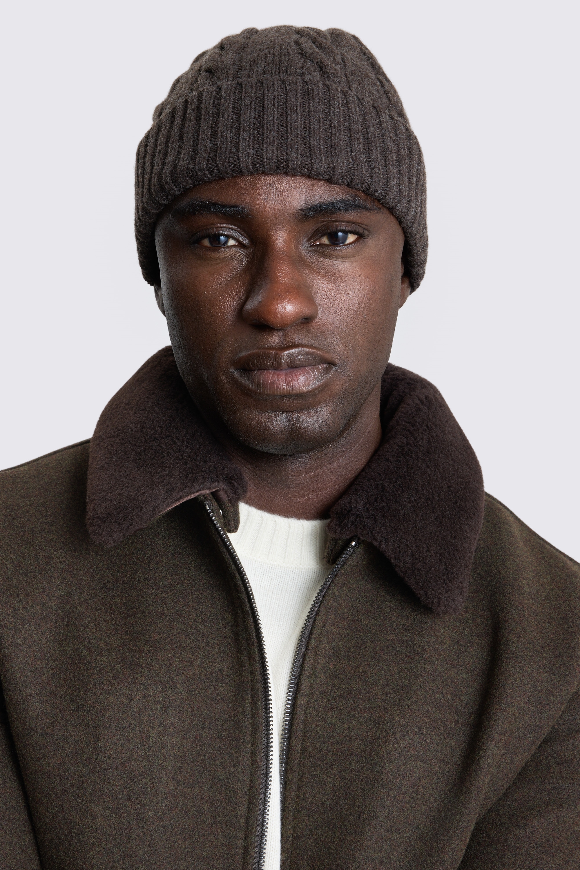 Chocolate Cable Wool Beanie
