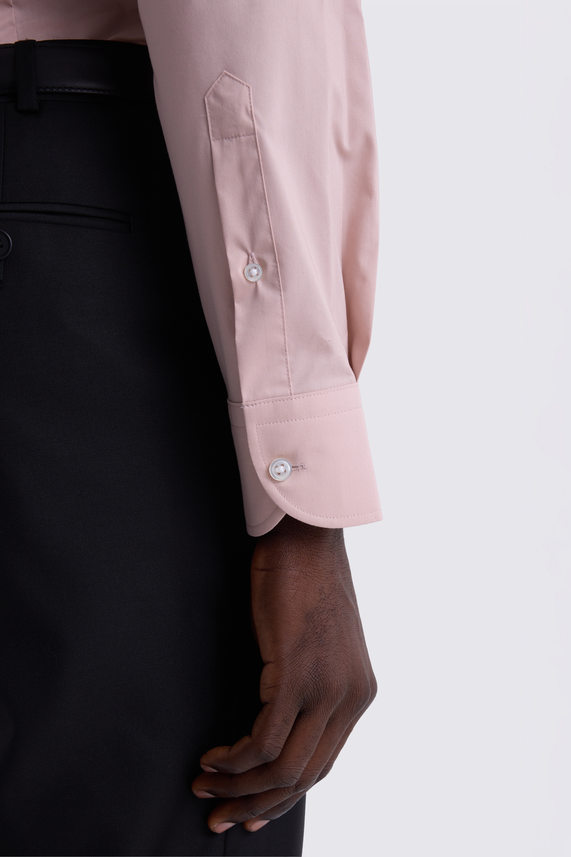 Tailored Fit Dusty Pink Stretch Shirt