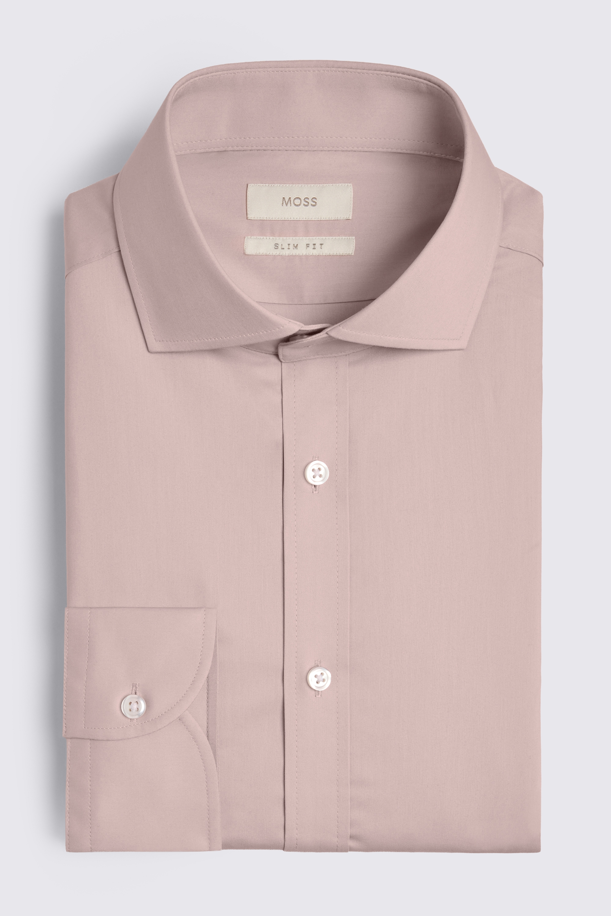 Slim Fit Dusky Pink Stretch Shirt
