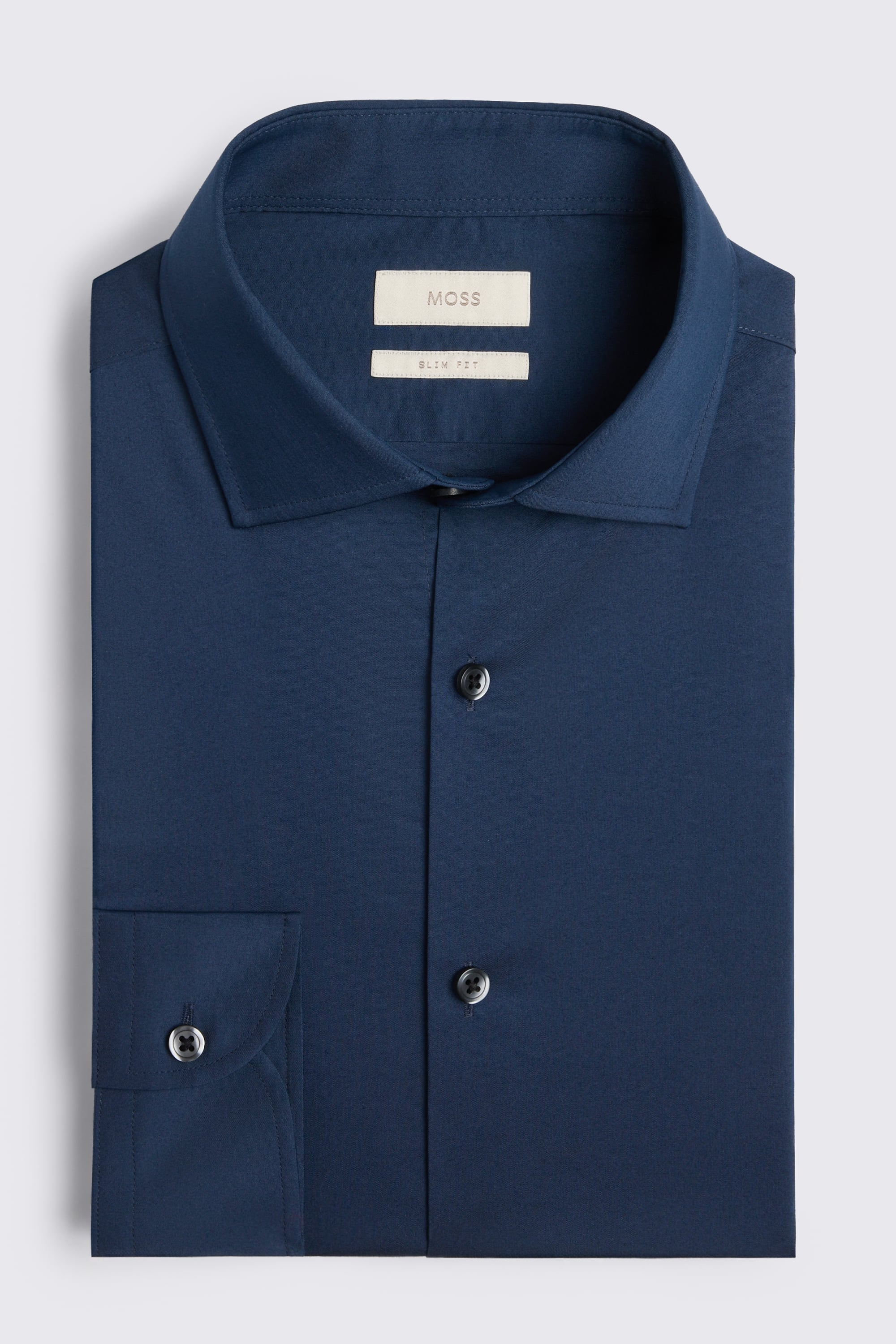 Slim Fit Dark Navy Stretch Shirt