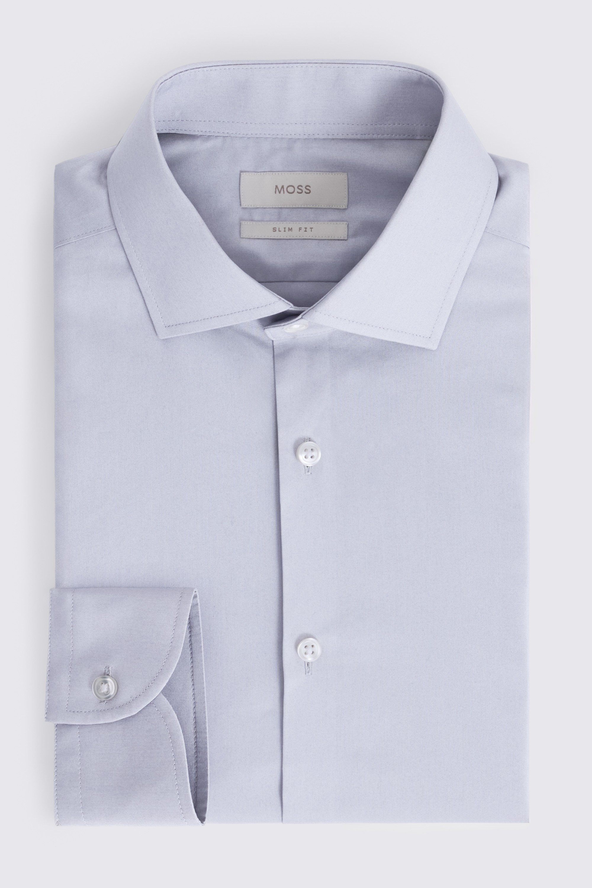 Slim Fit Grey Stretch Shirt