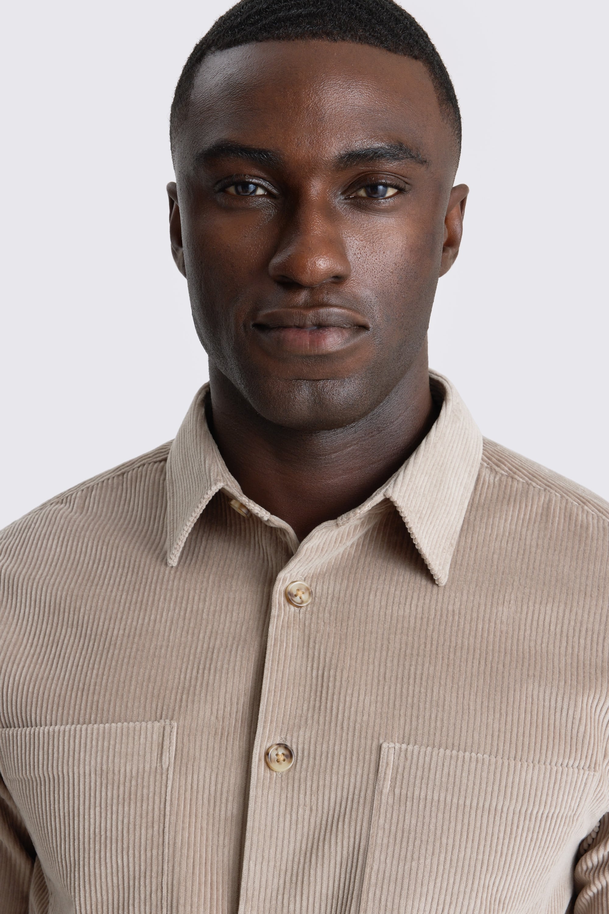 Taupe Corduroy Overshirt