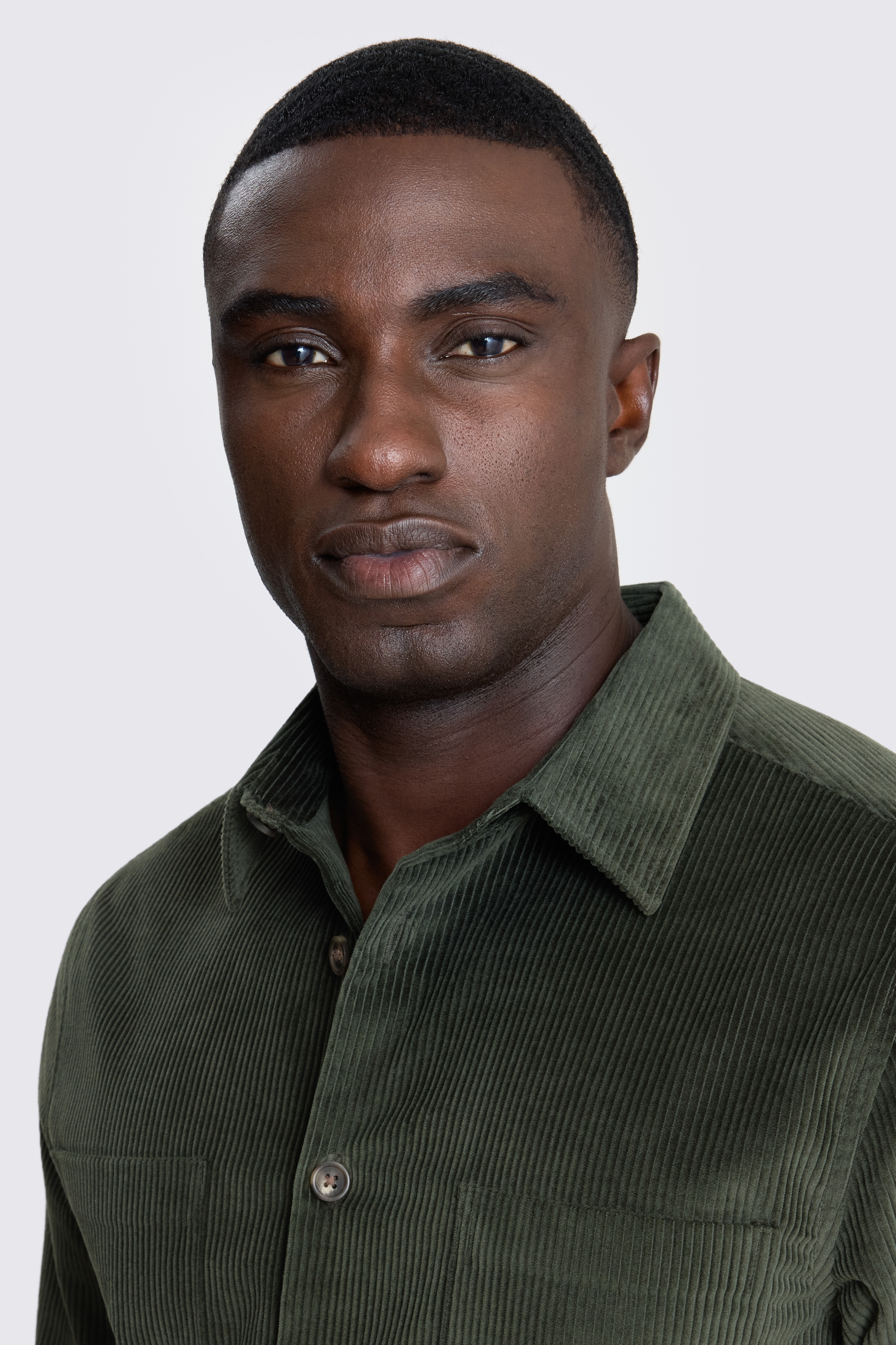 Dark Green Corduroy Overshirt