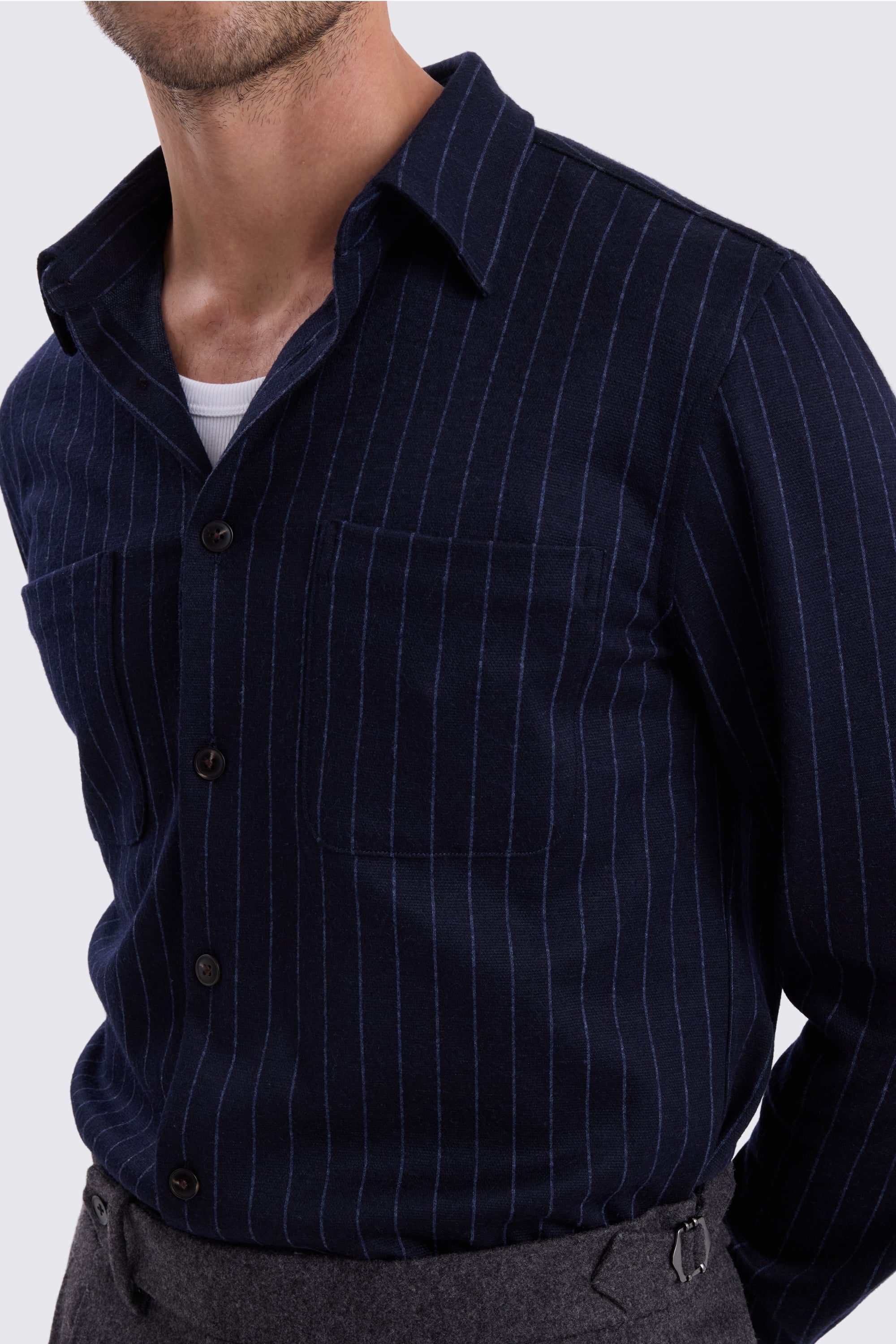 Navy Stripe Overshirt