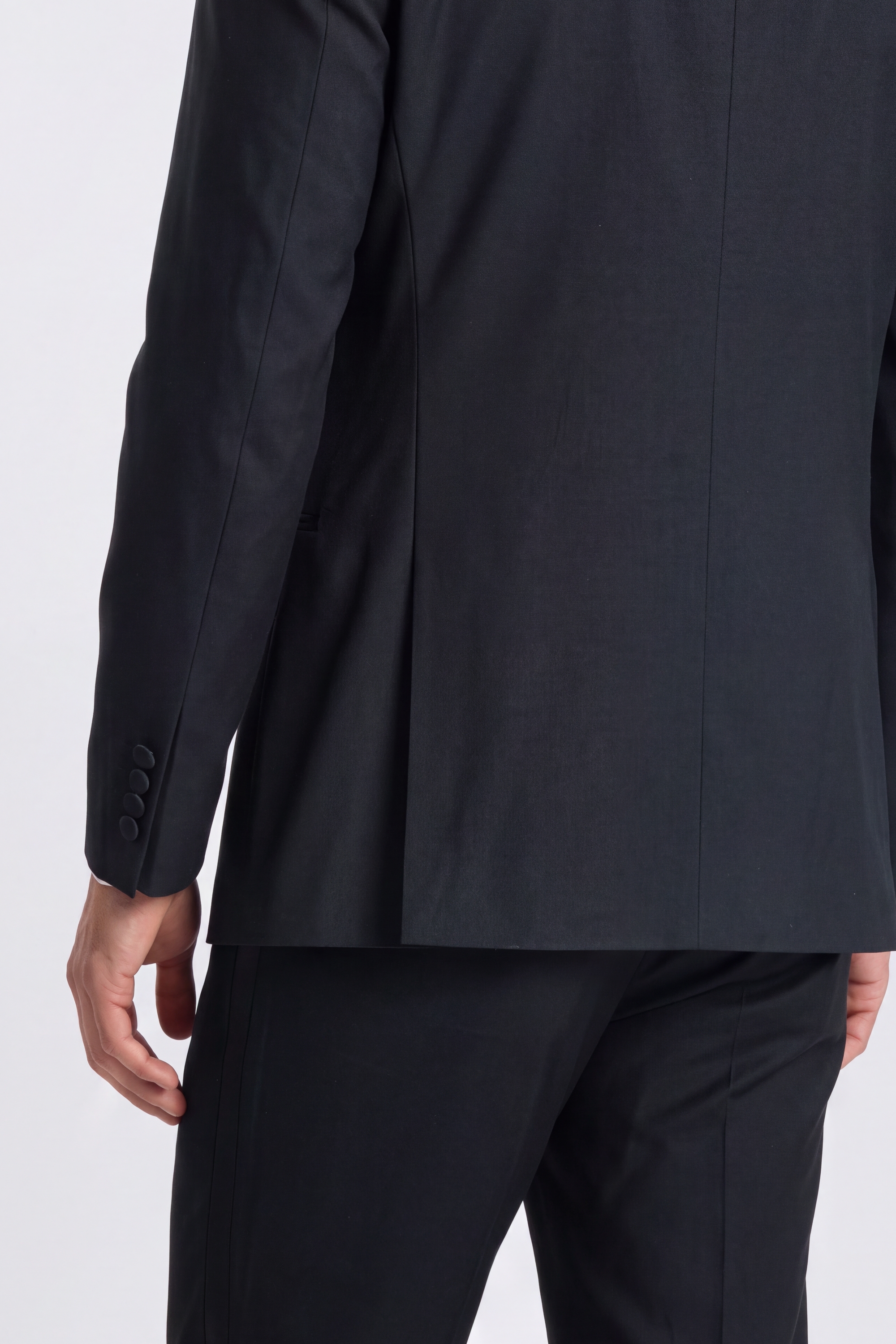 Tailored Fit Black Shawl Lapel Tuxedo Suit