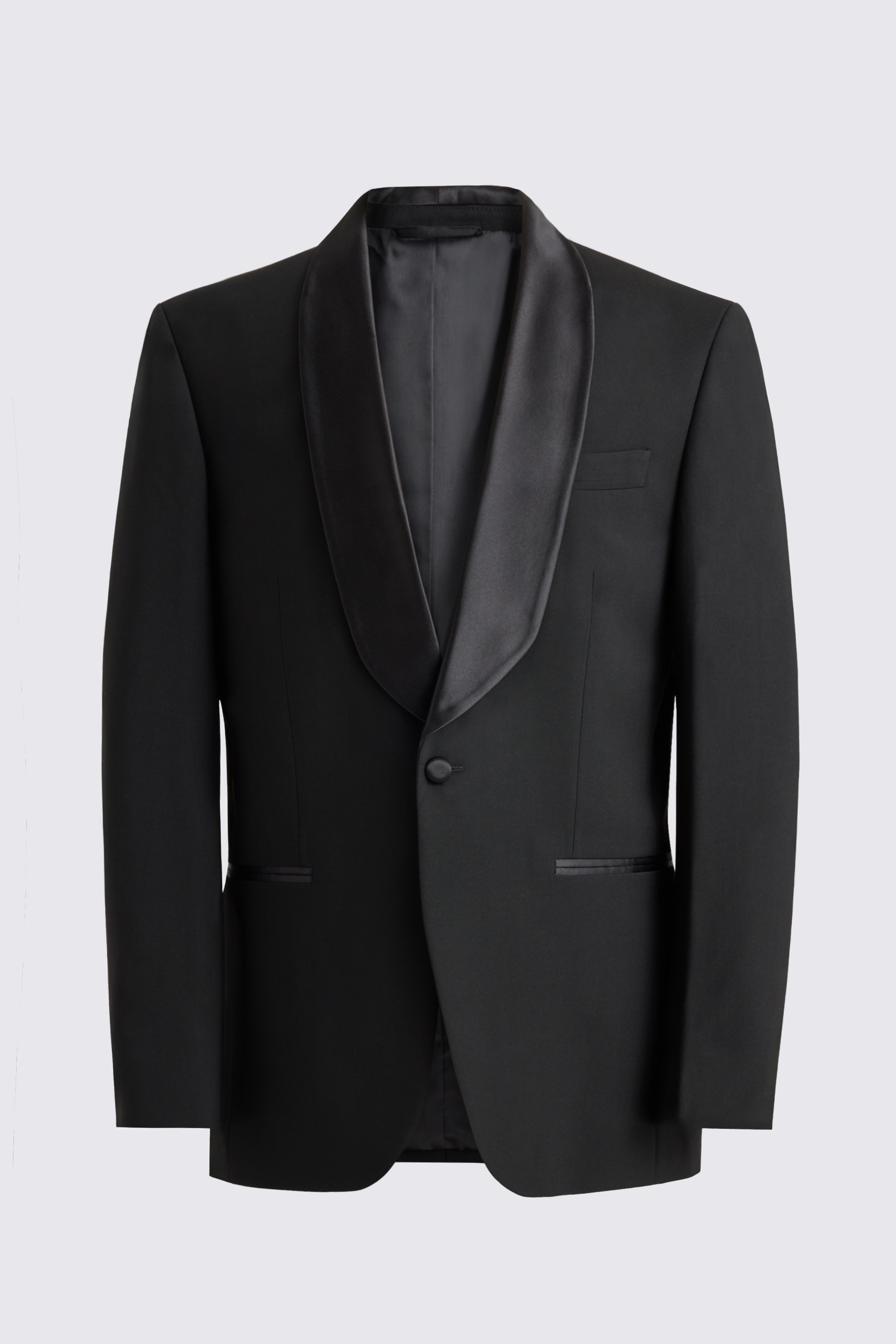 Tailored Fit Black Shawl Lapel Tuxedo Suit
