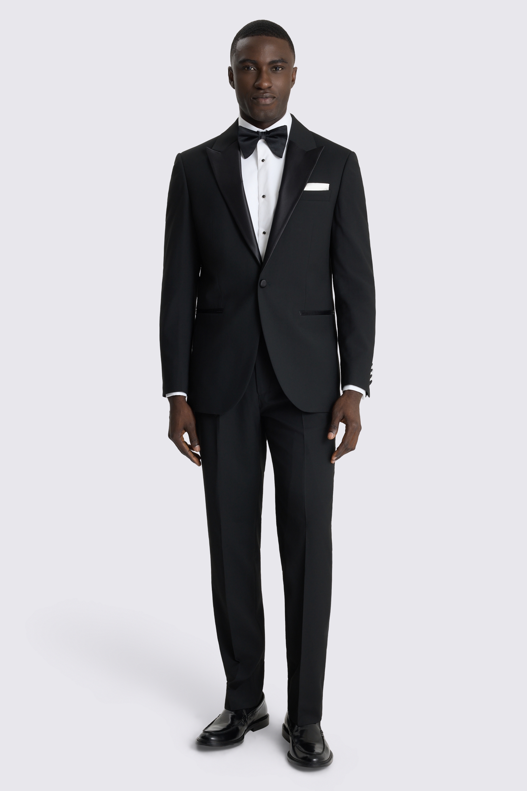 Regular Fit Black Peak Tuxedo Jacket