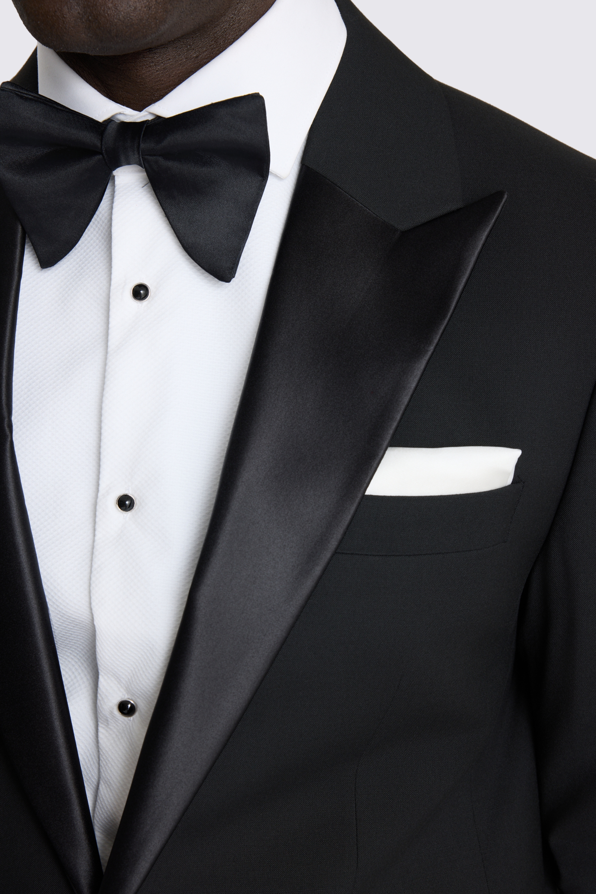 Regular Fit Black Peak Tuxedo Jacket