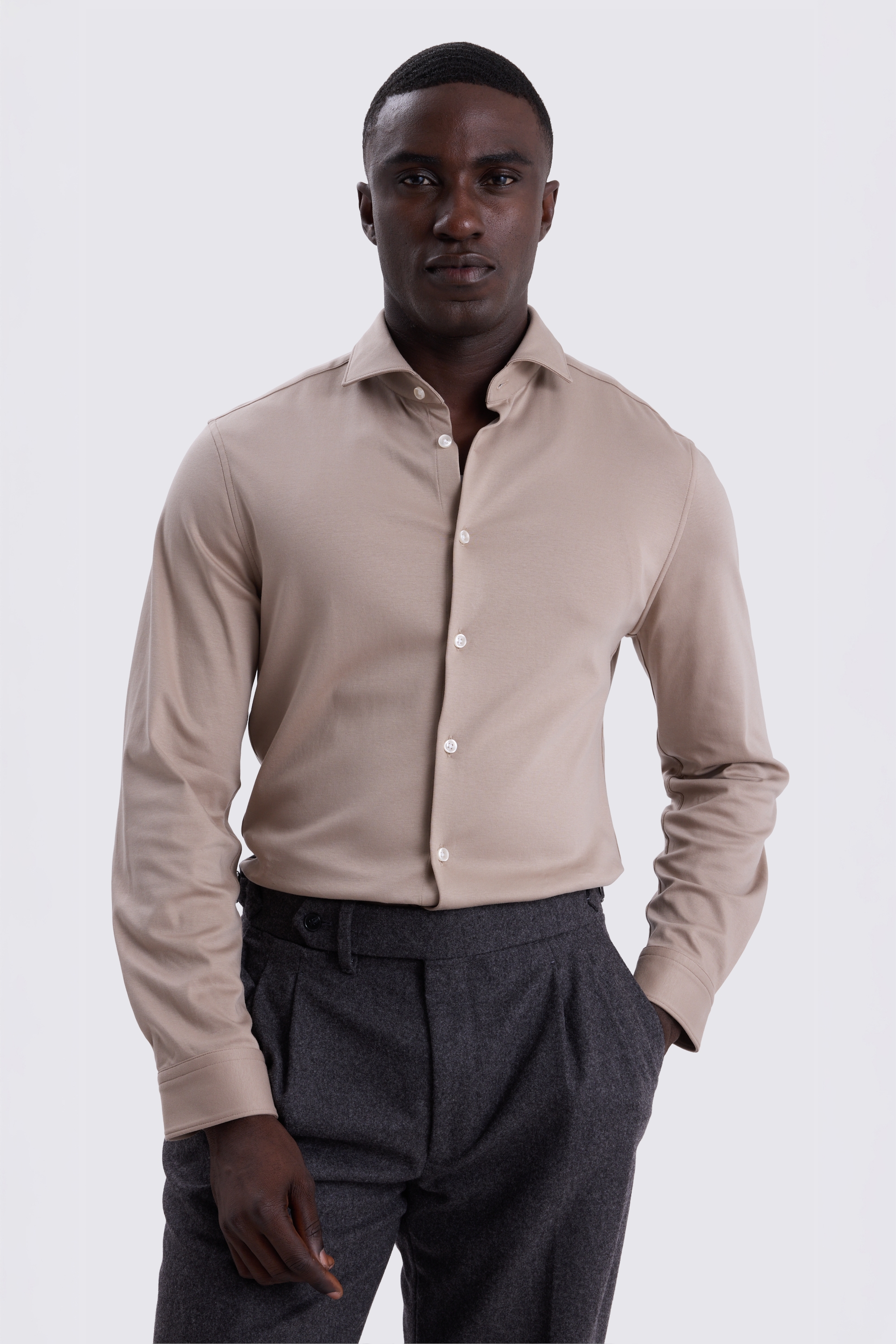 Taupe Jersey Shirt