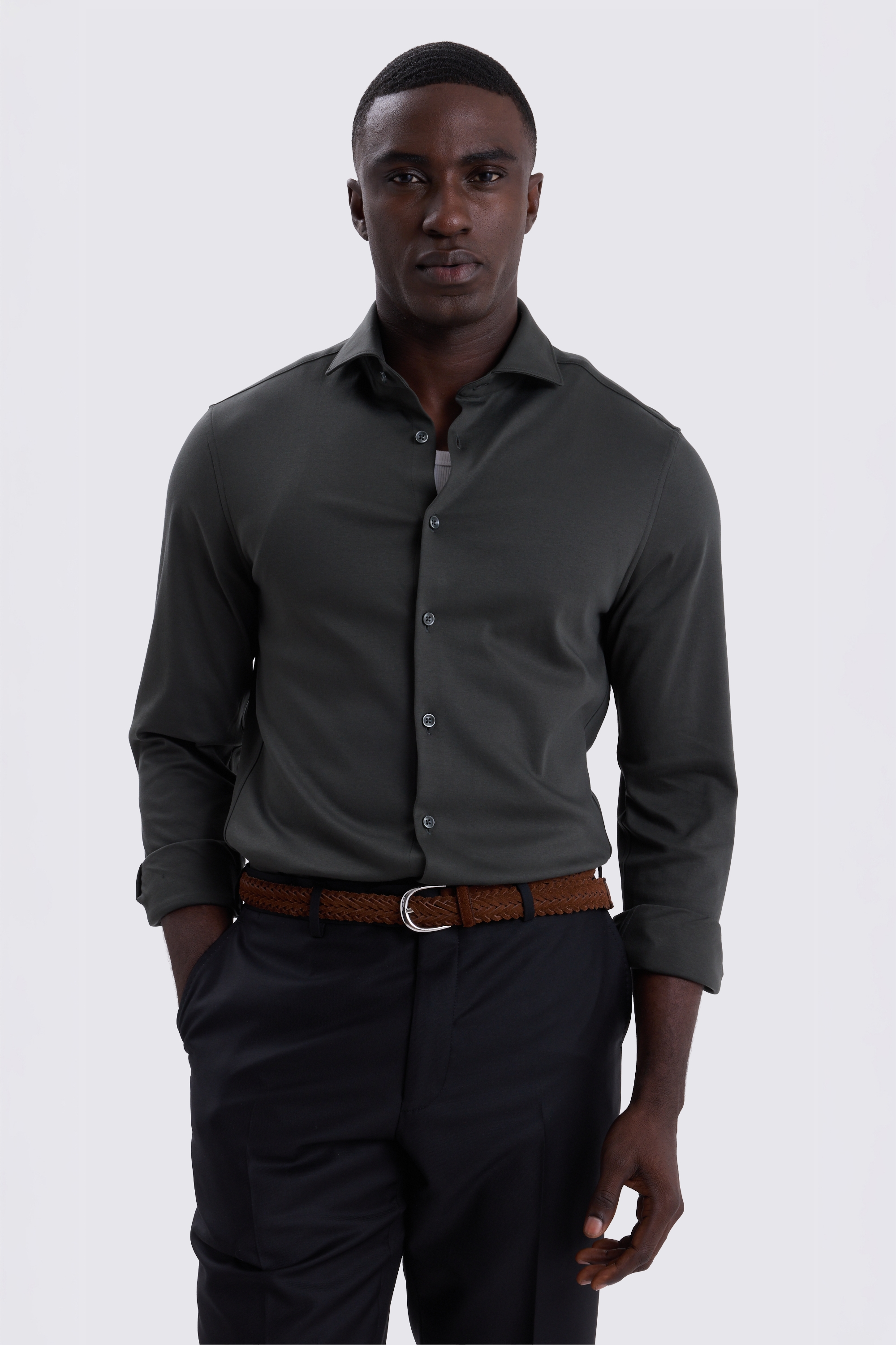 Dark Khaki Jersey Shirt