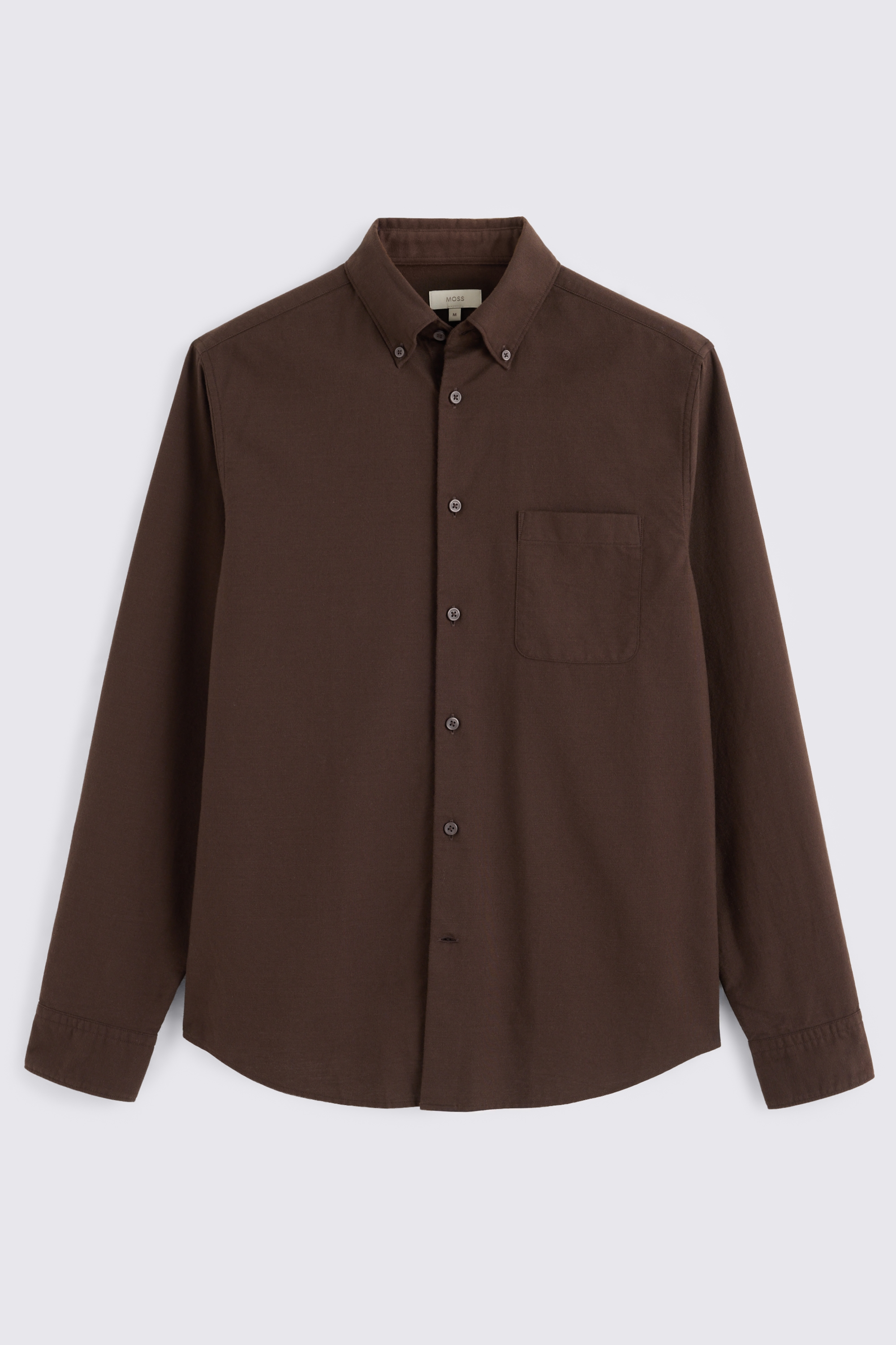 Chocolate Washed Cotton Oxford Shirt