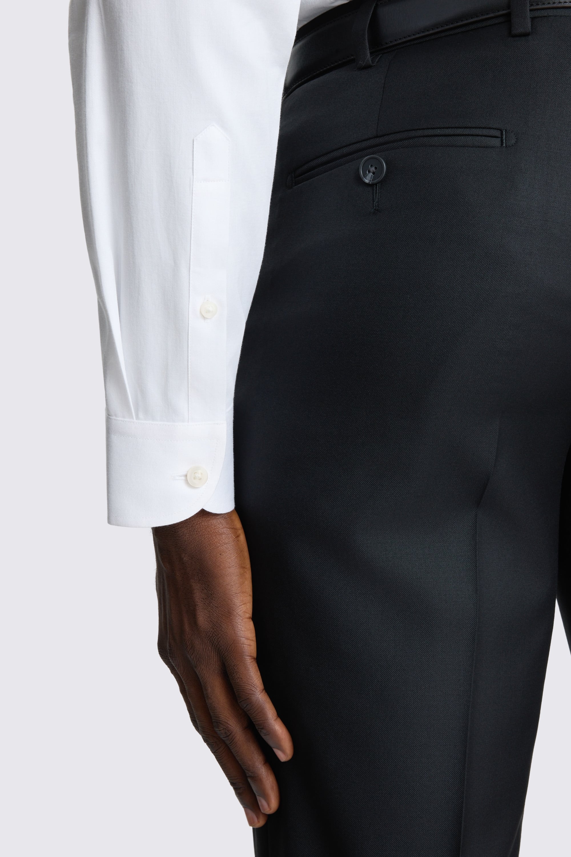 Slim Fit White Satin Shirt