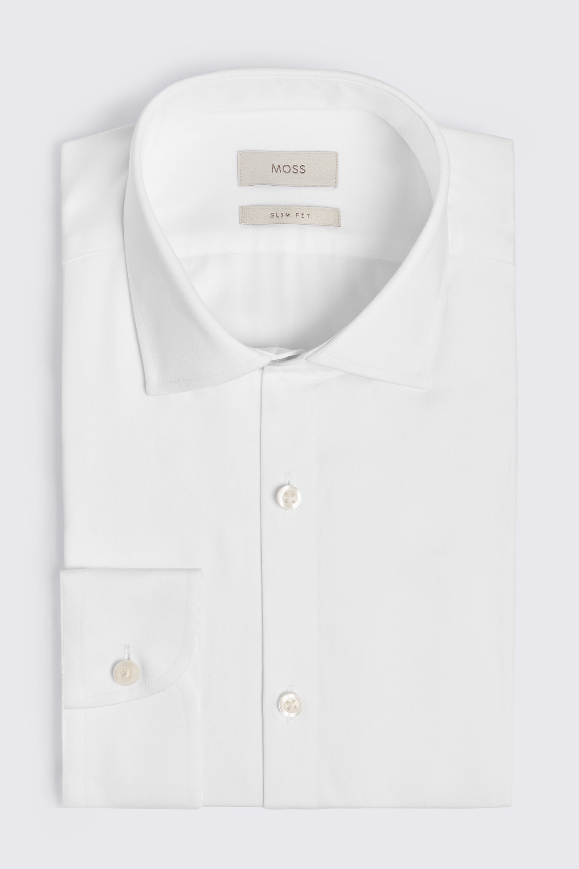 Slim Fit White Satin Shirt