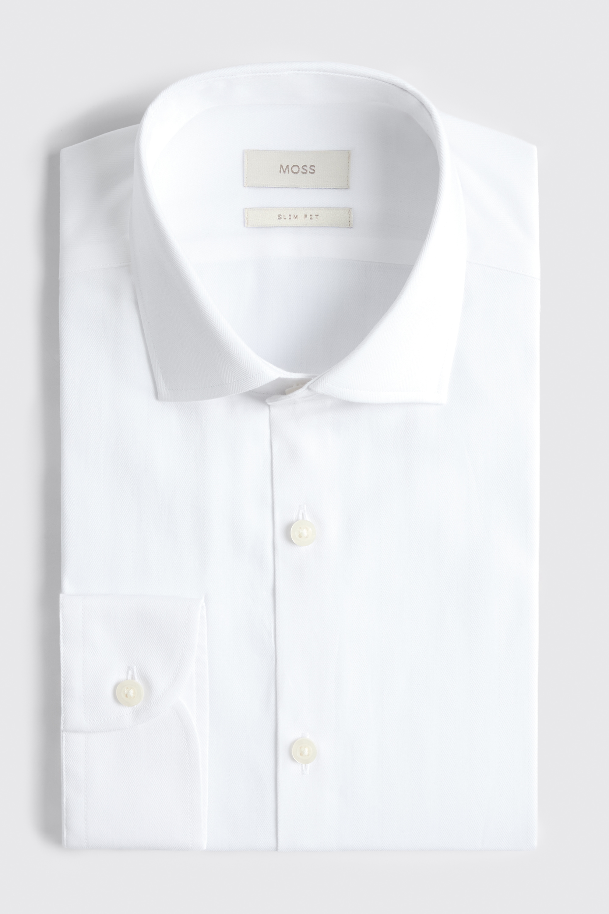 SC White Herringbone Shirt