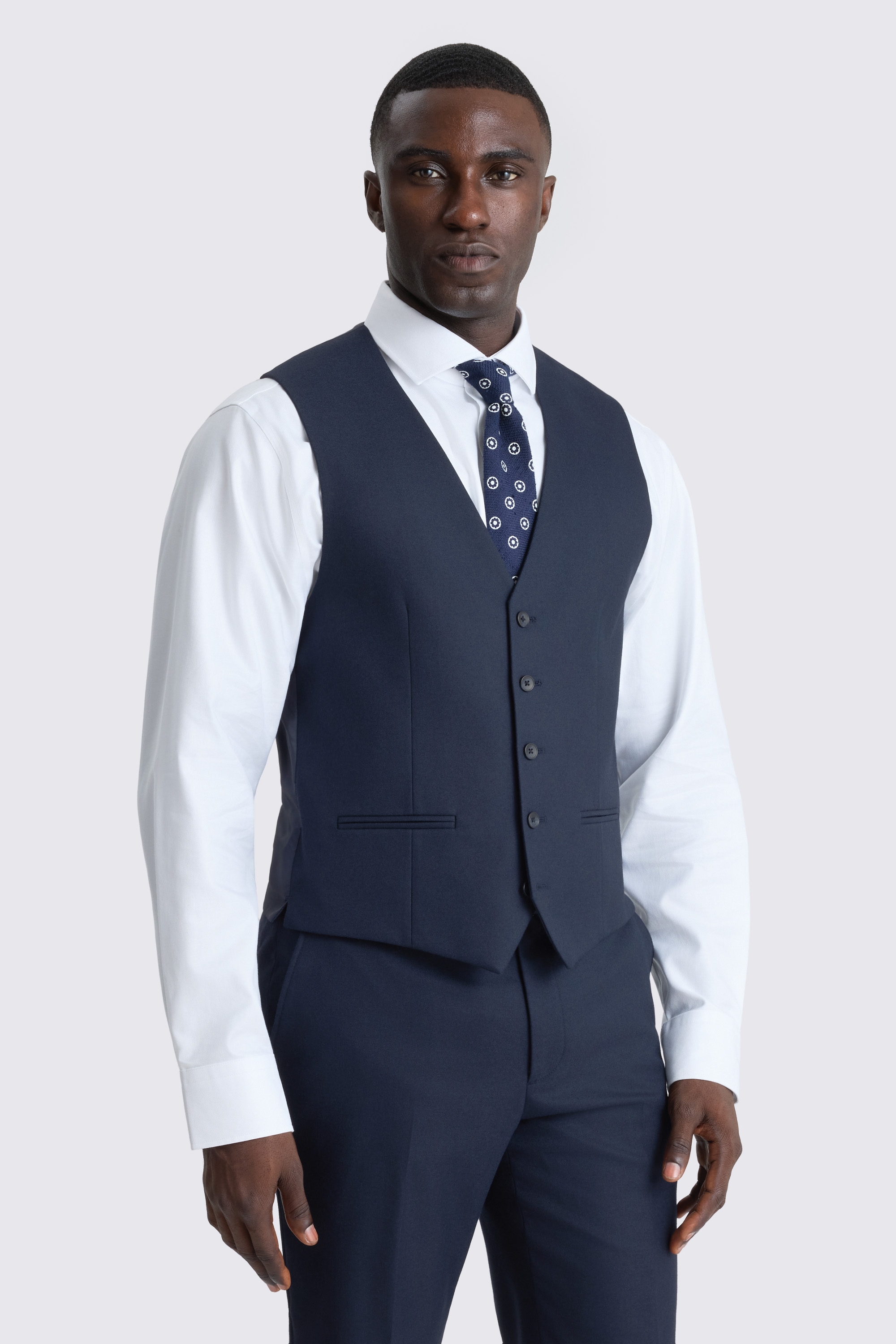 Slim Fit Navy Wool Blend Suit Jacket 