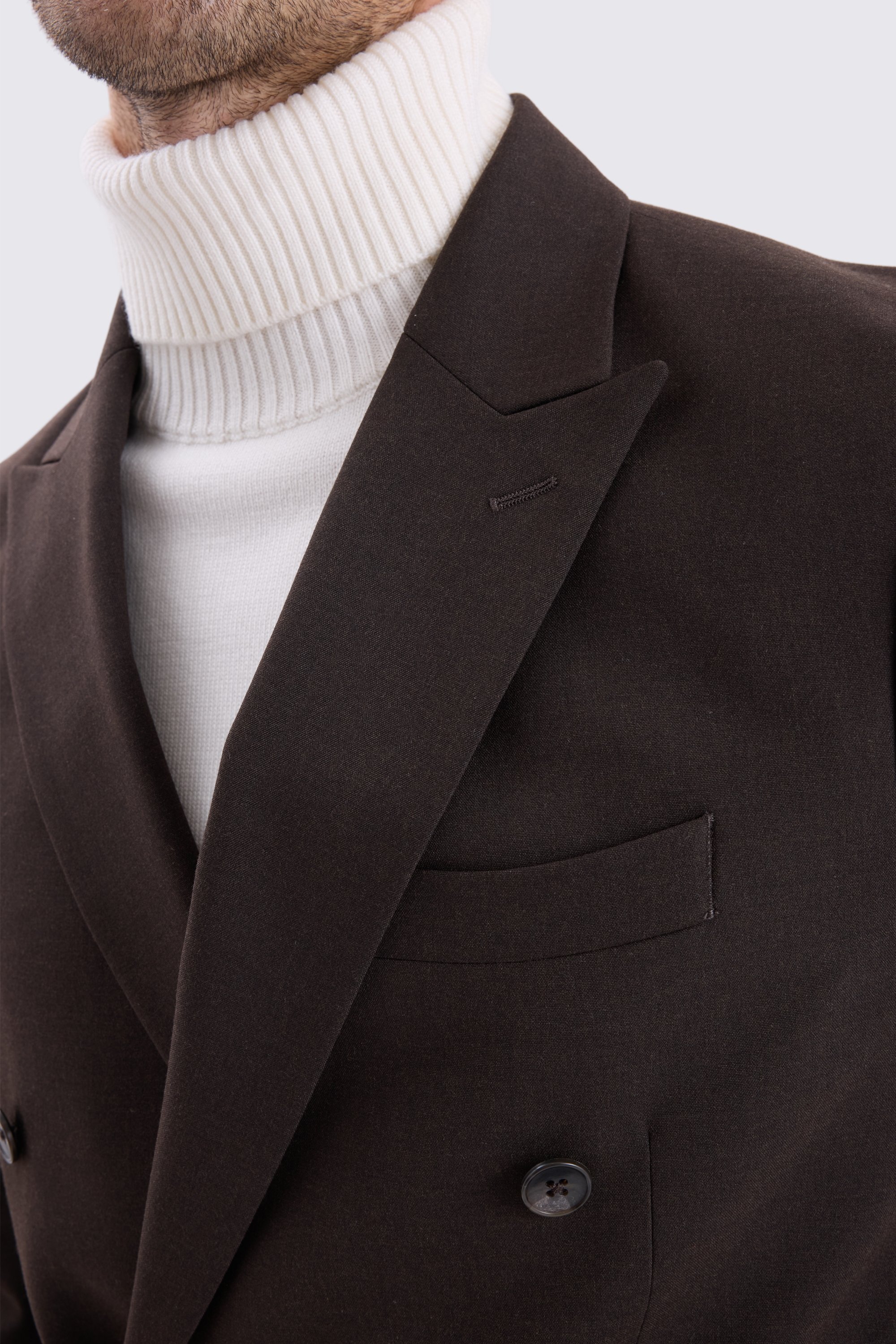 Tailored Fit Brown Suit Jacket