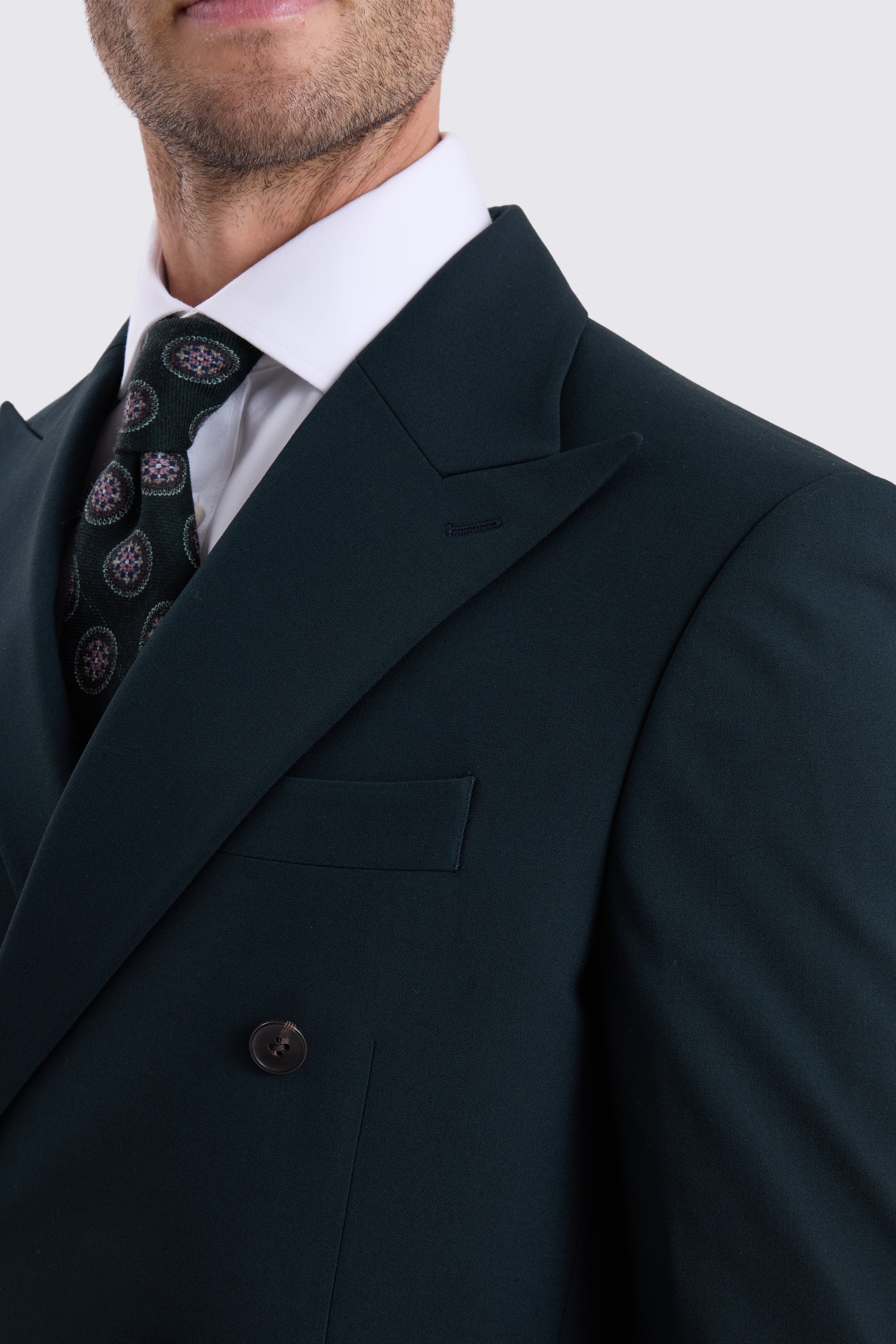 Tailored Fit Dark Green Suit Jacket 