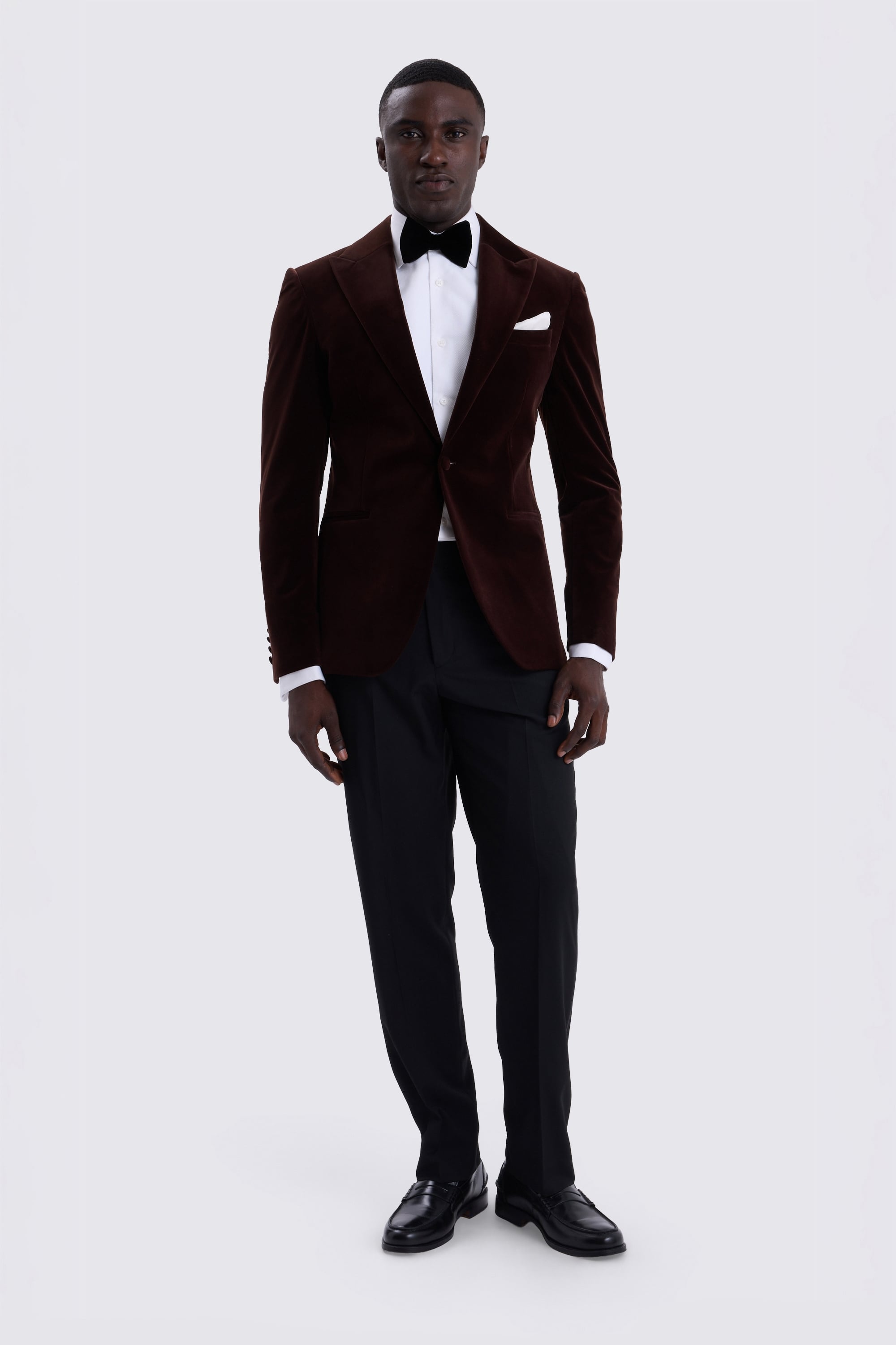Slim Fit Brown Velvet Jacket