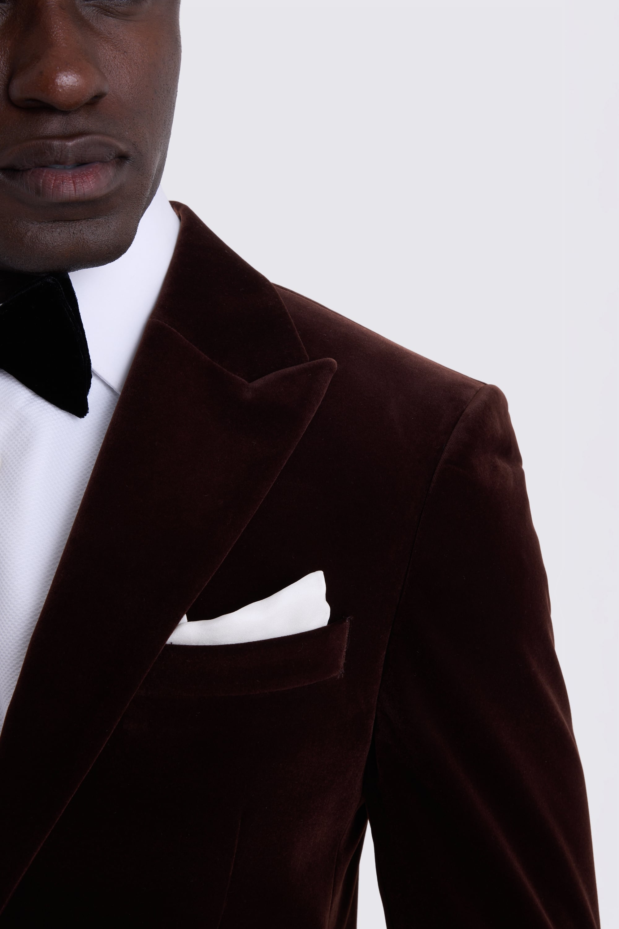 Slim Fit Brown Velvet Jacket