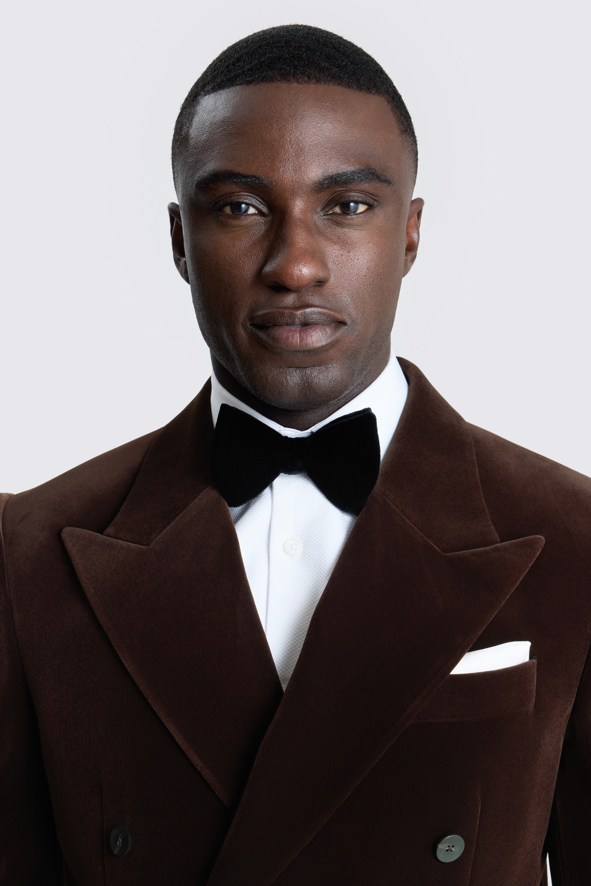 Relaxed Fit Brown Velvet Suit Jacket 