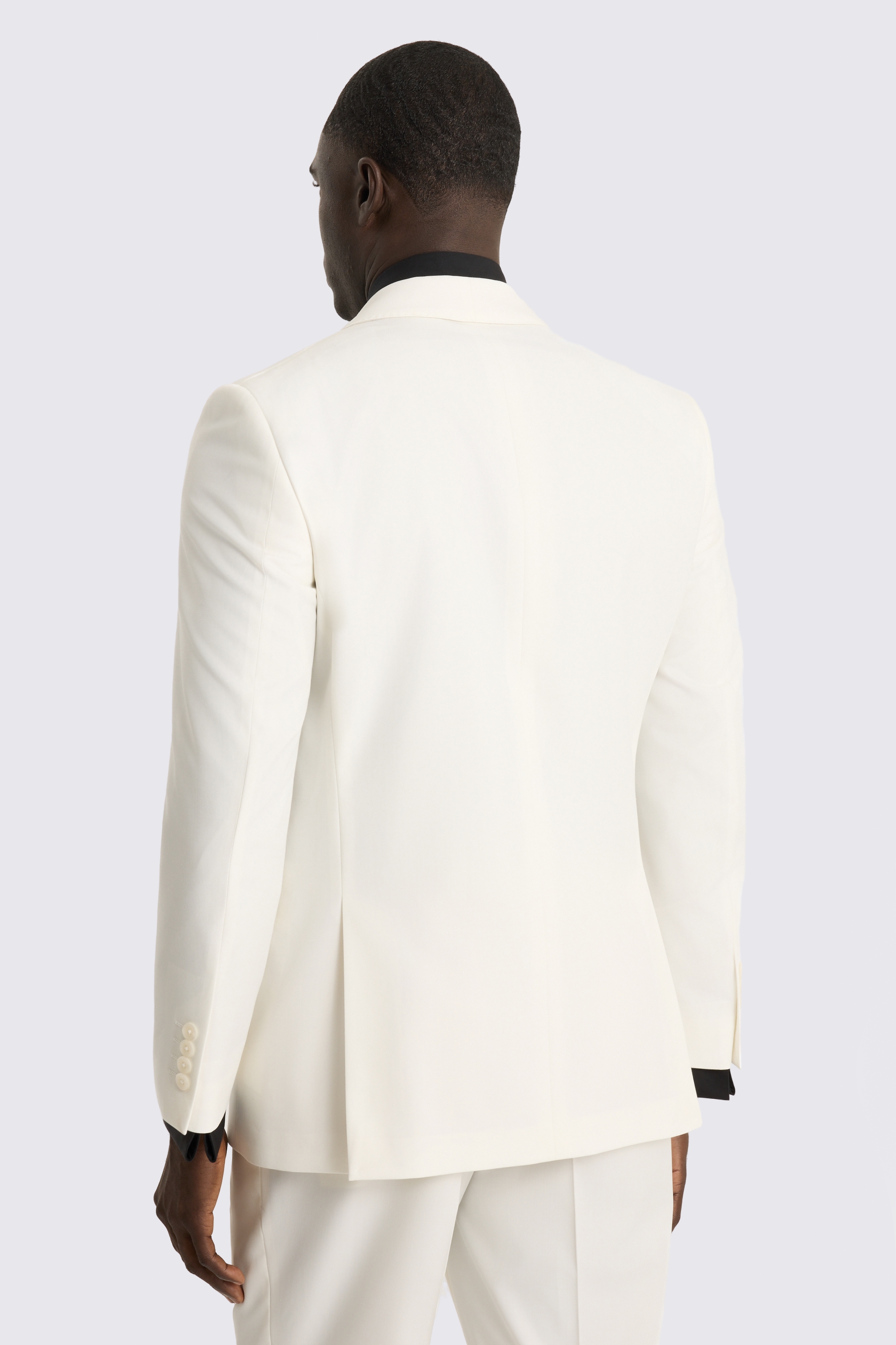Tailored Fit Off White Shawl Suit