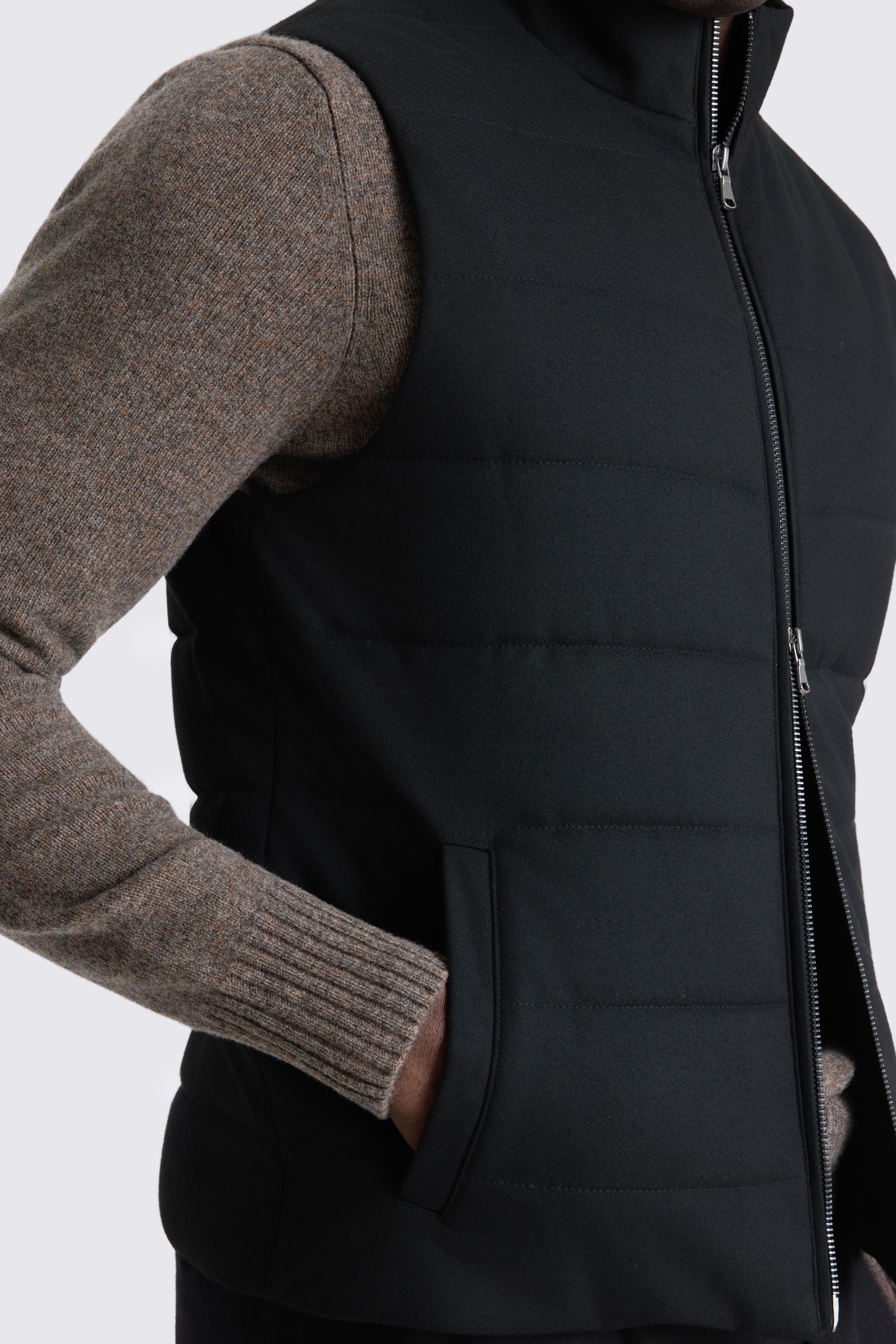 Black Flannel Gilet