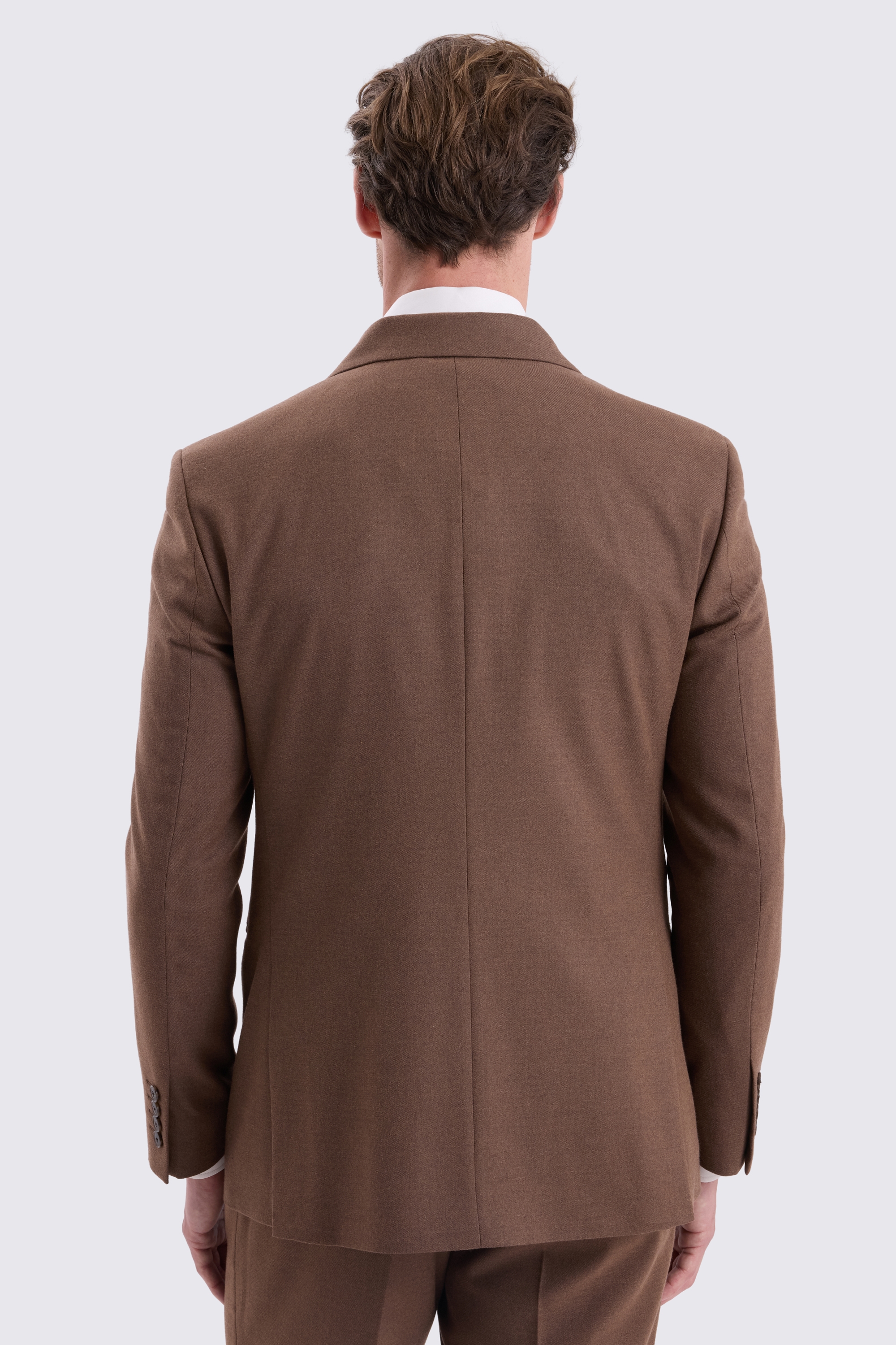 Slim Fit Chestnut Flannel Suit Jacket