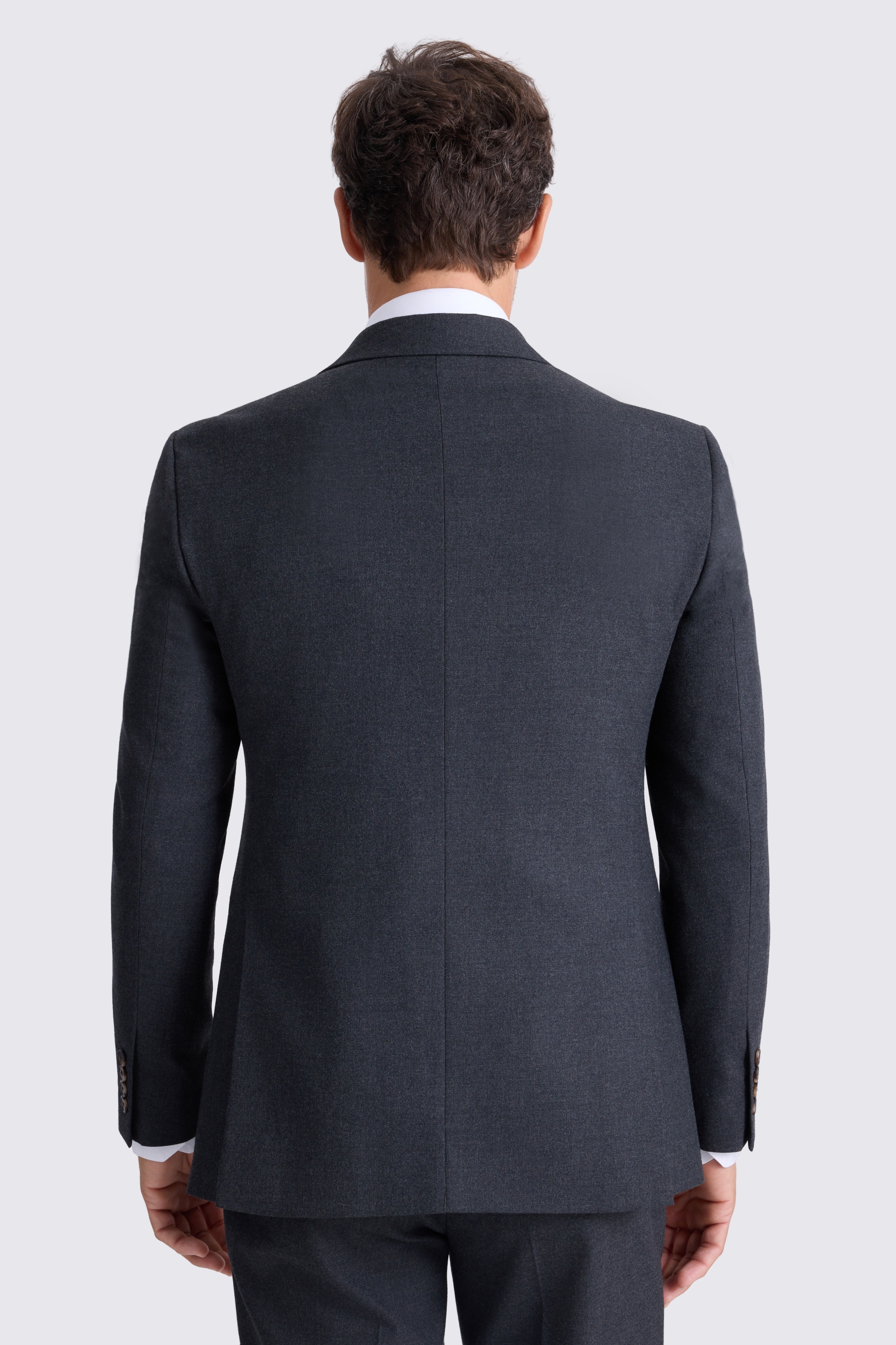 Slim Fit Charcoal Flannel Suit