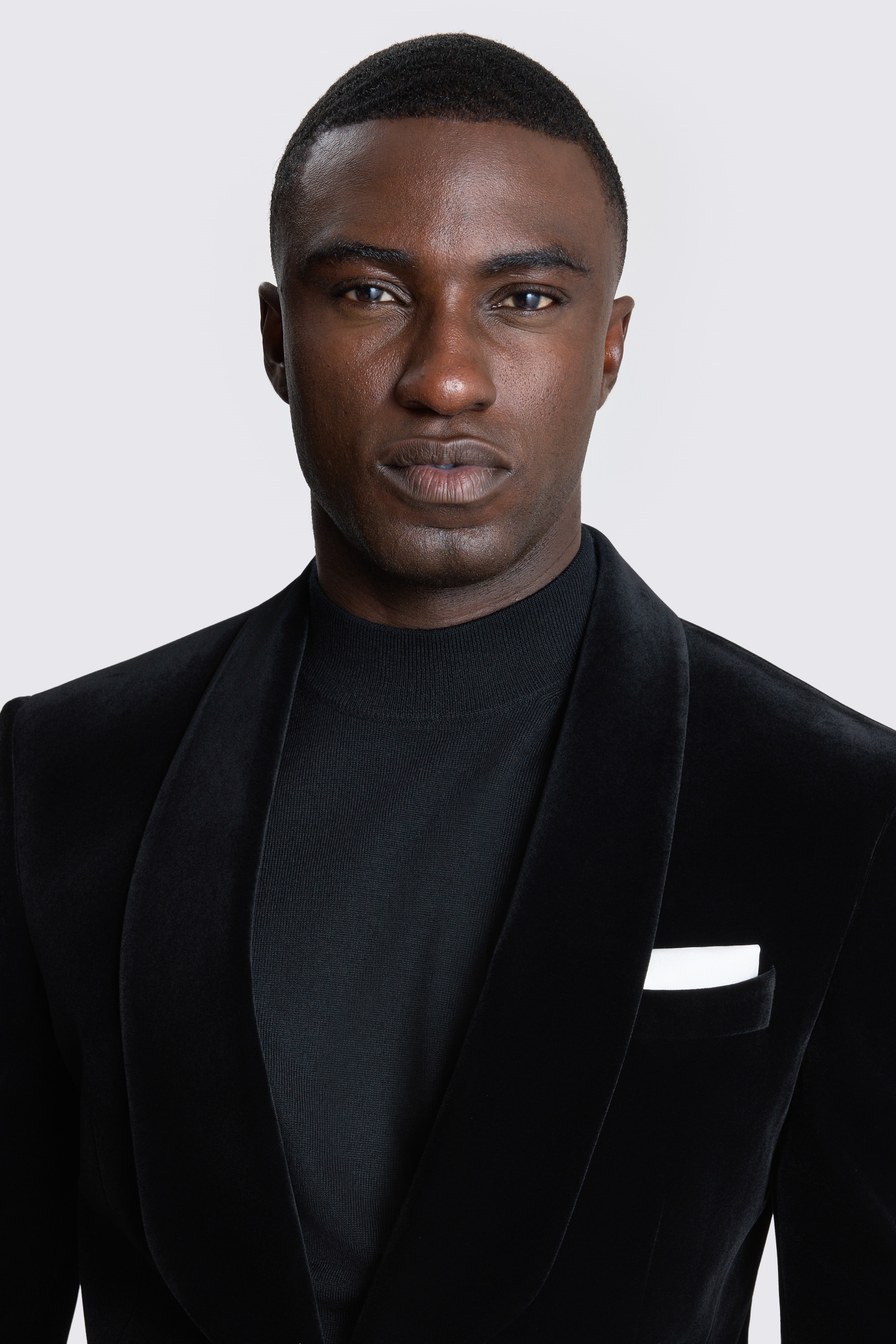 Slim Fit Black Velvet Jacket 