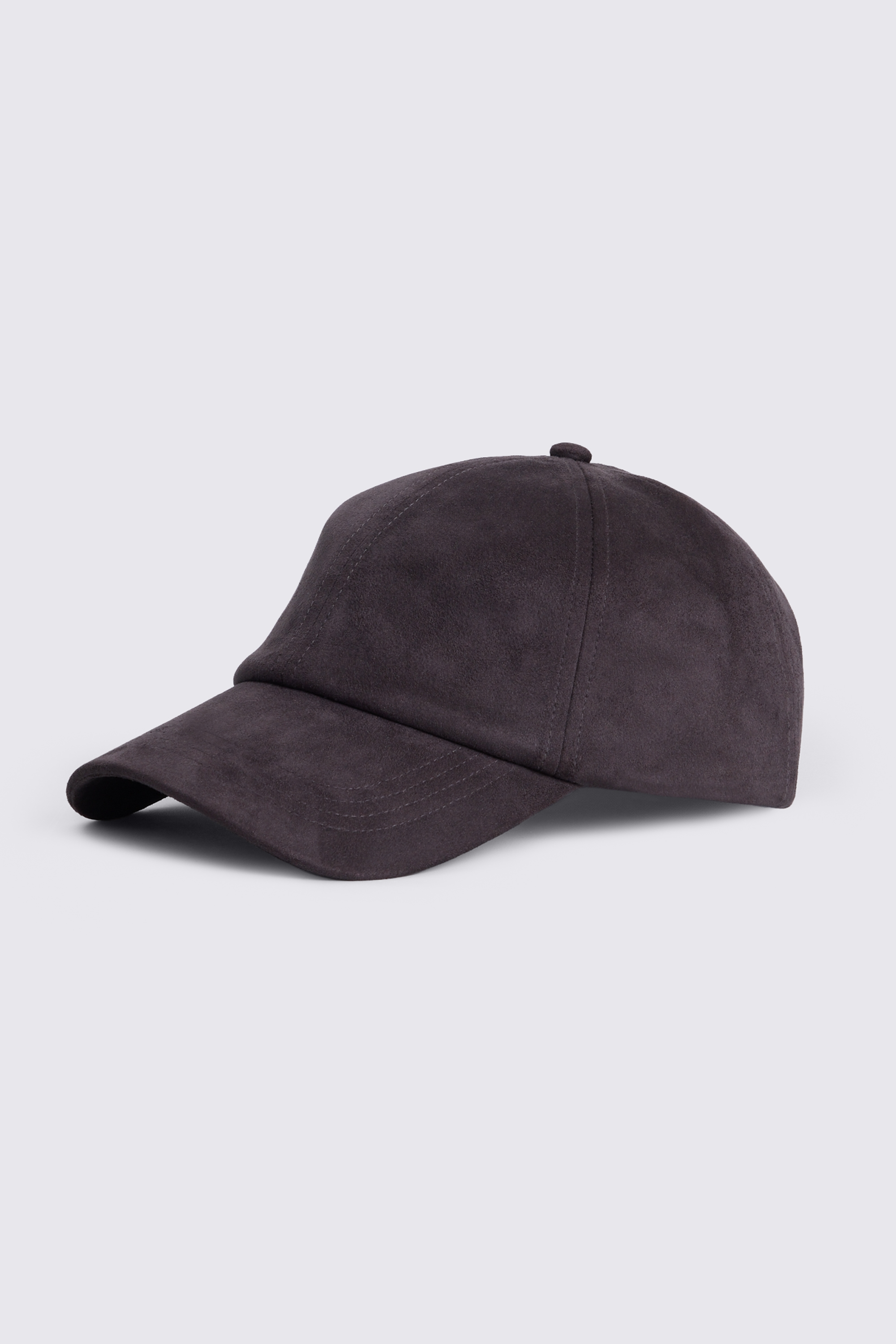 Dark Brown Faux-Suede Cap