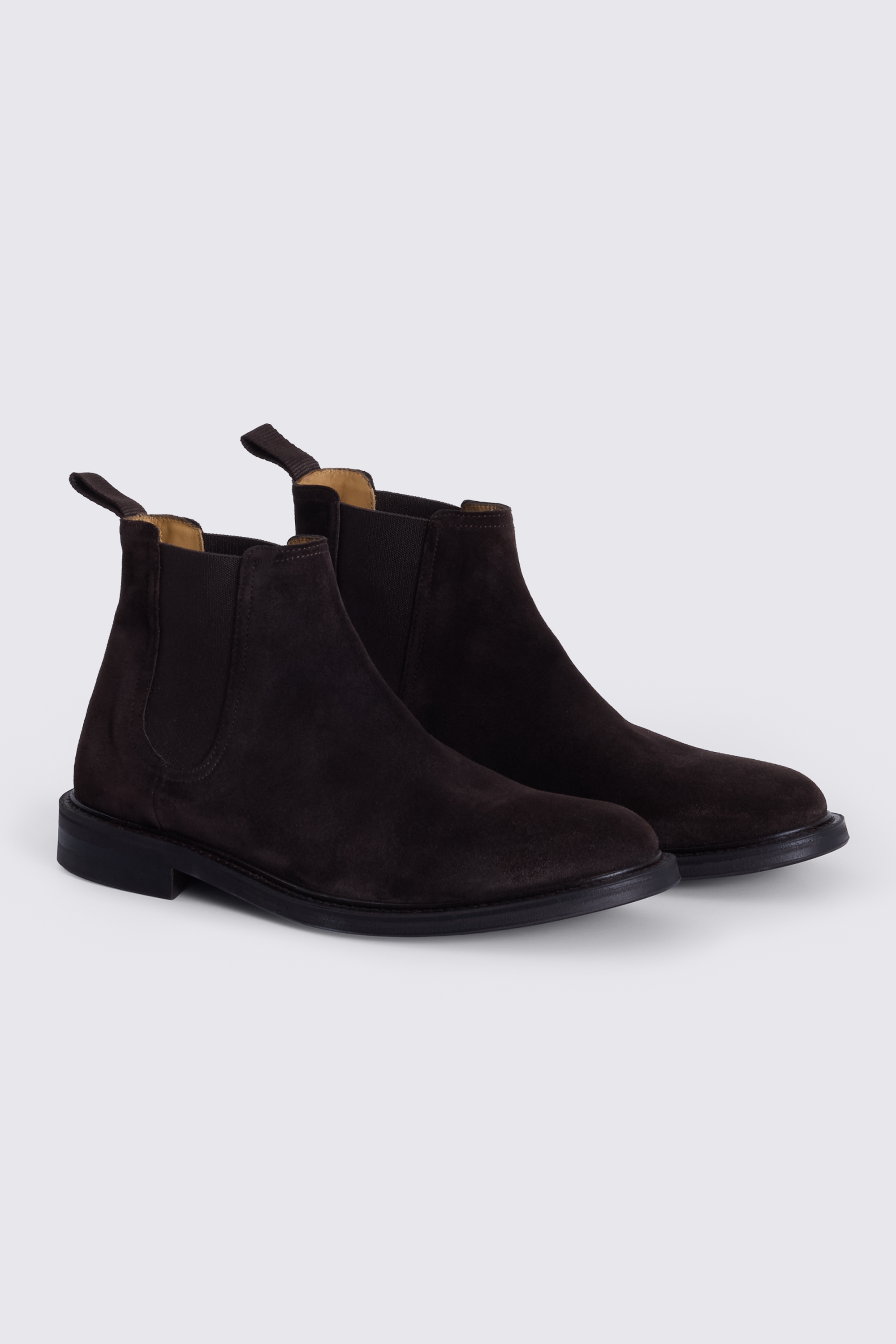 Dark Brown Suede Chelsea Boots