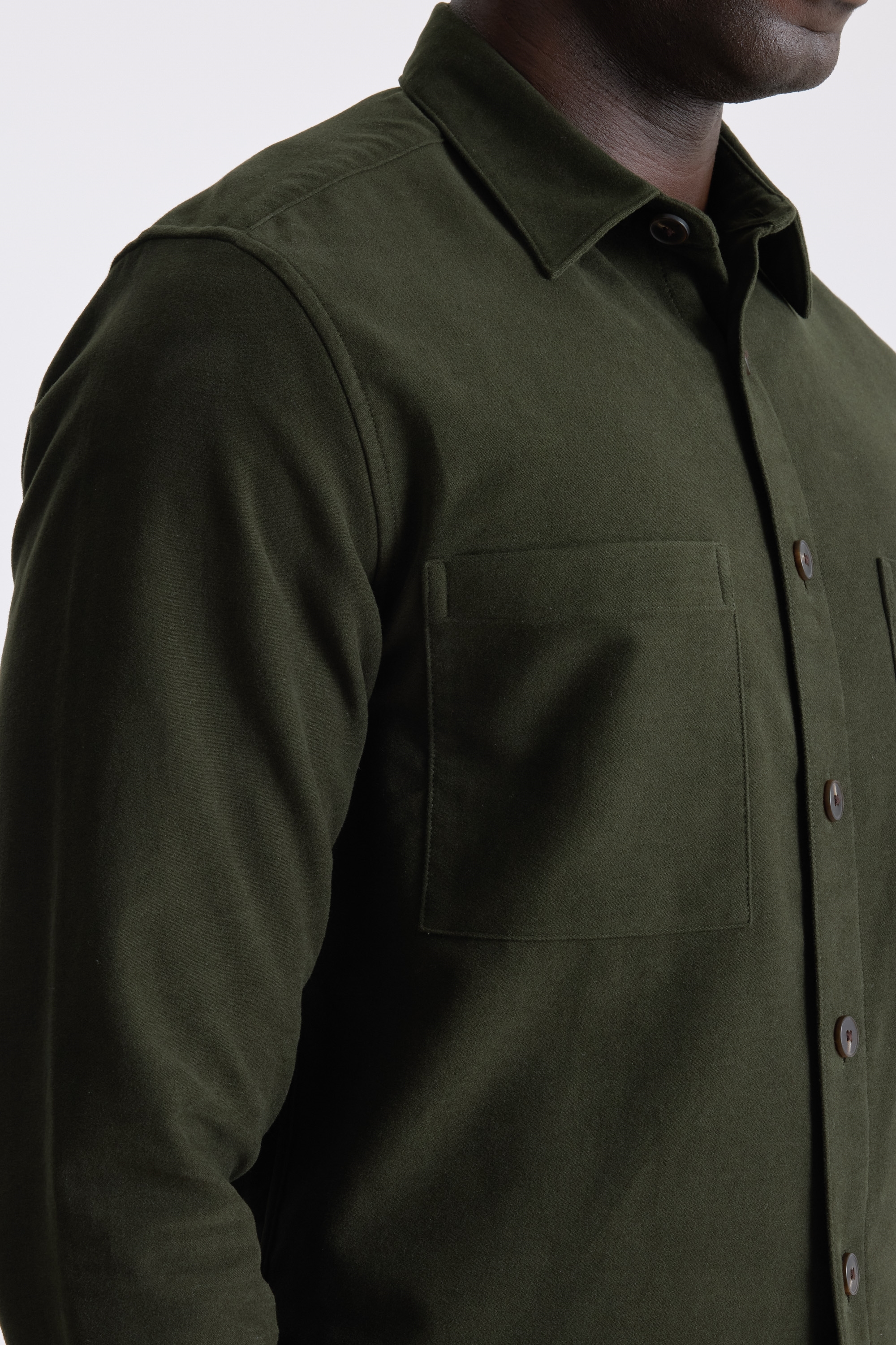 Dark Green Moleskin Overshirt