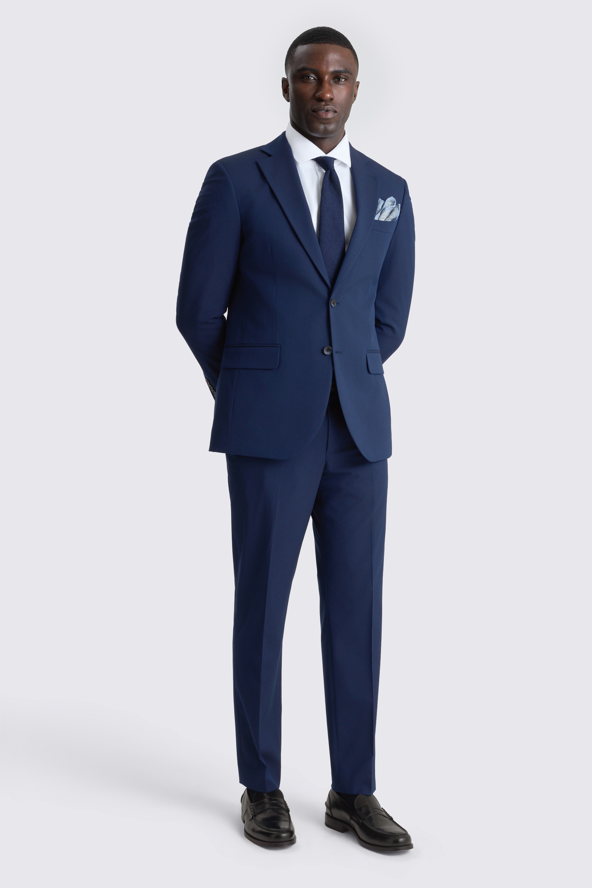 Tailored Fit Blue Suit Jacket