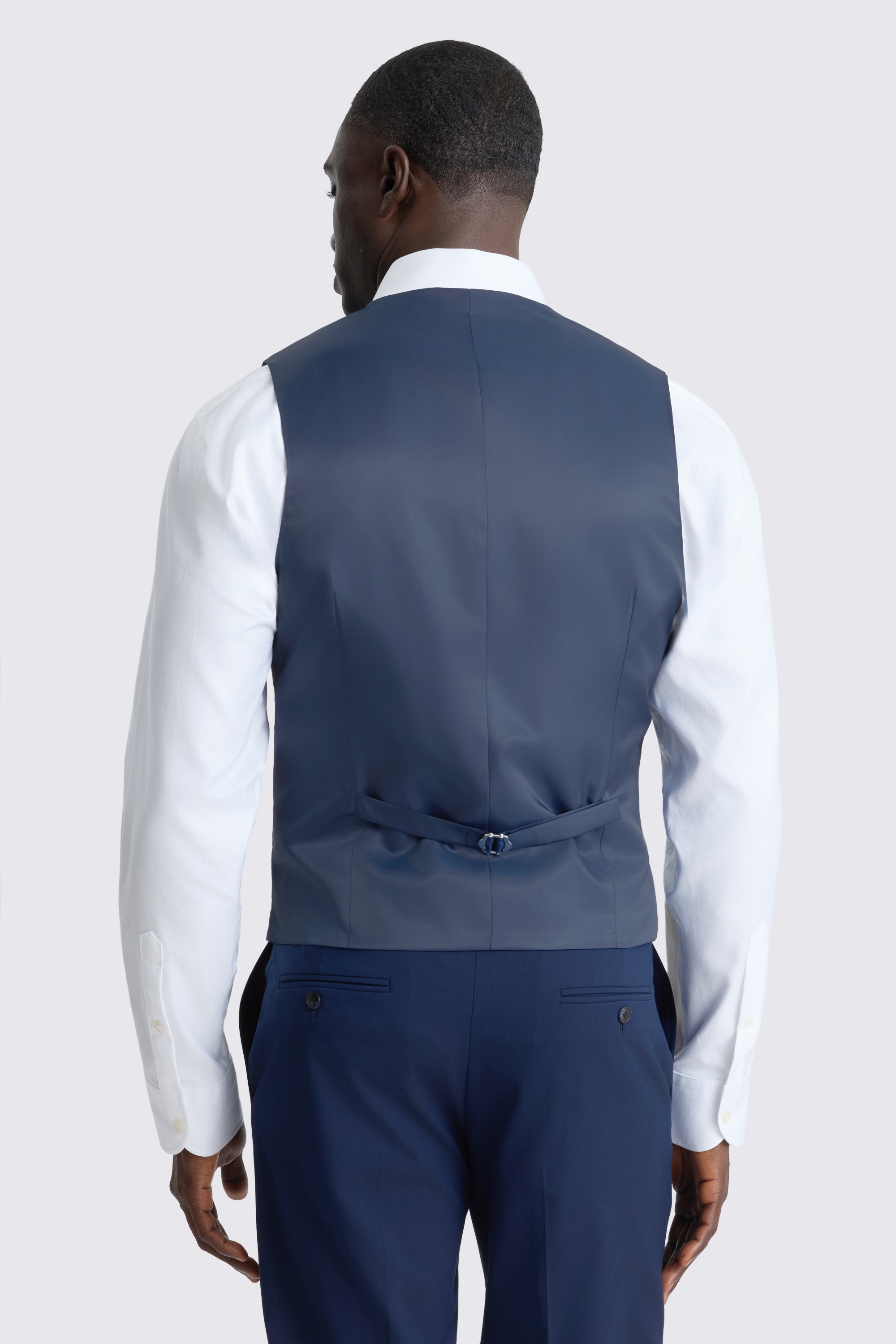 Tailored Fit Blue Waistcoat