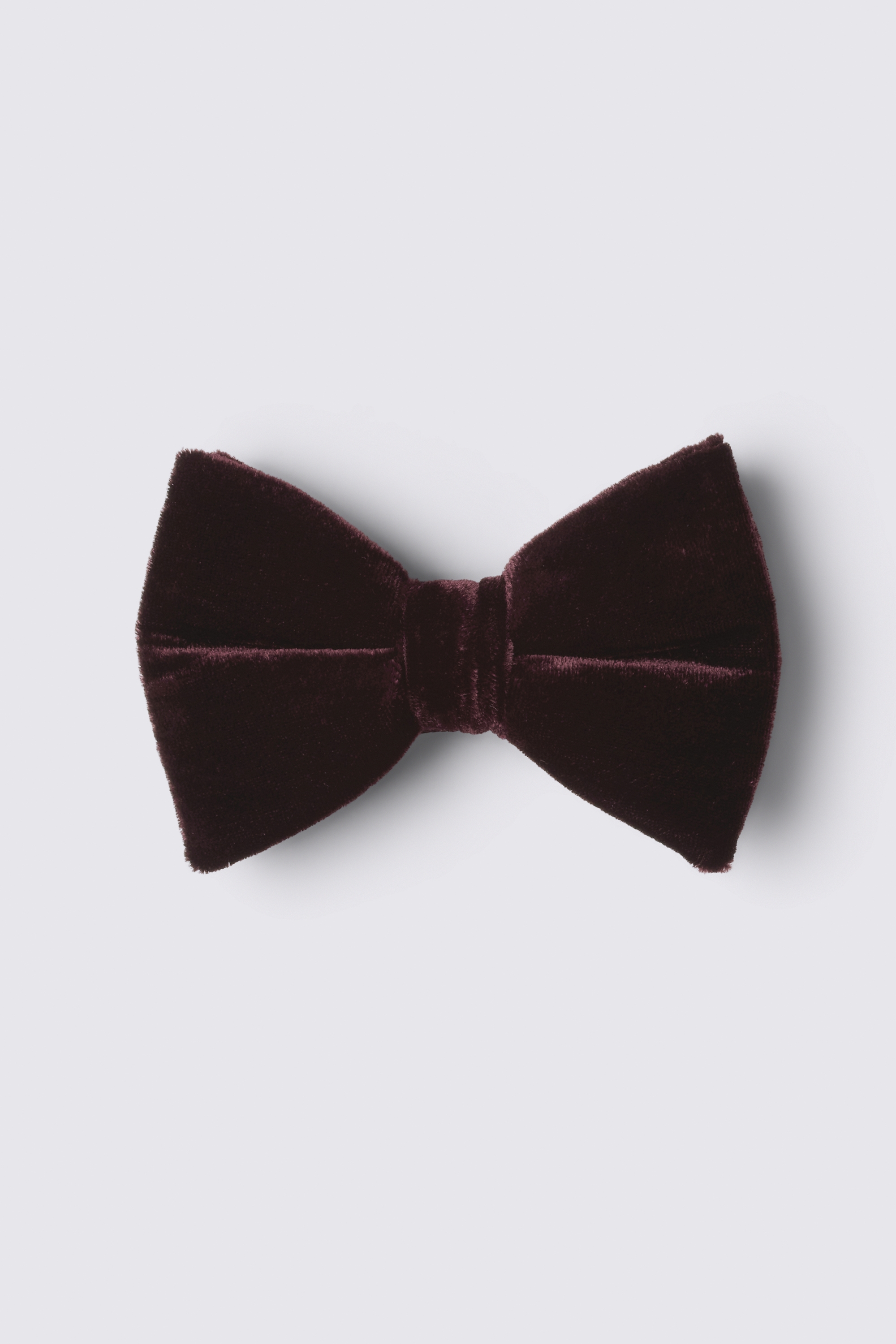 Burgundy Velvet Bow Tie