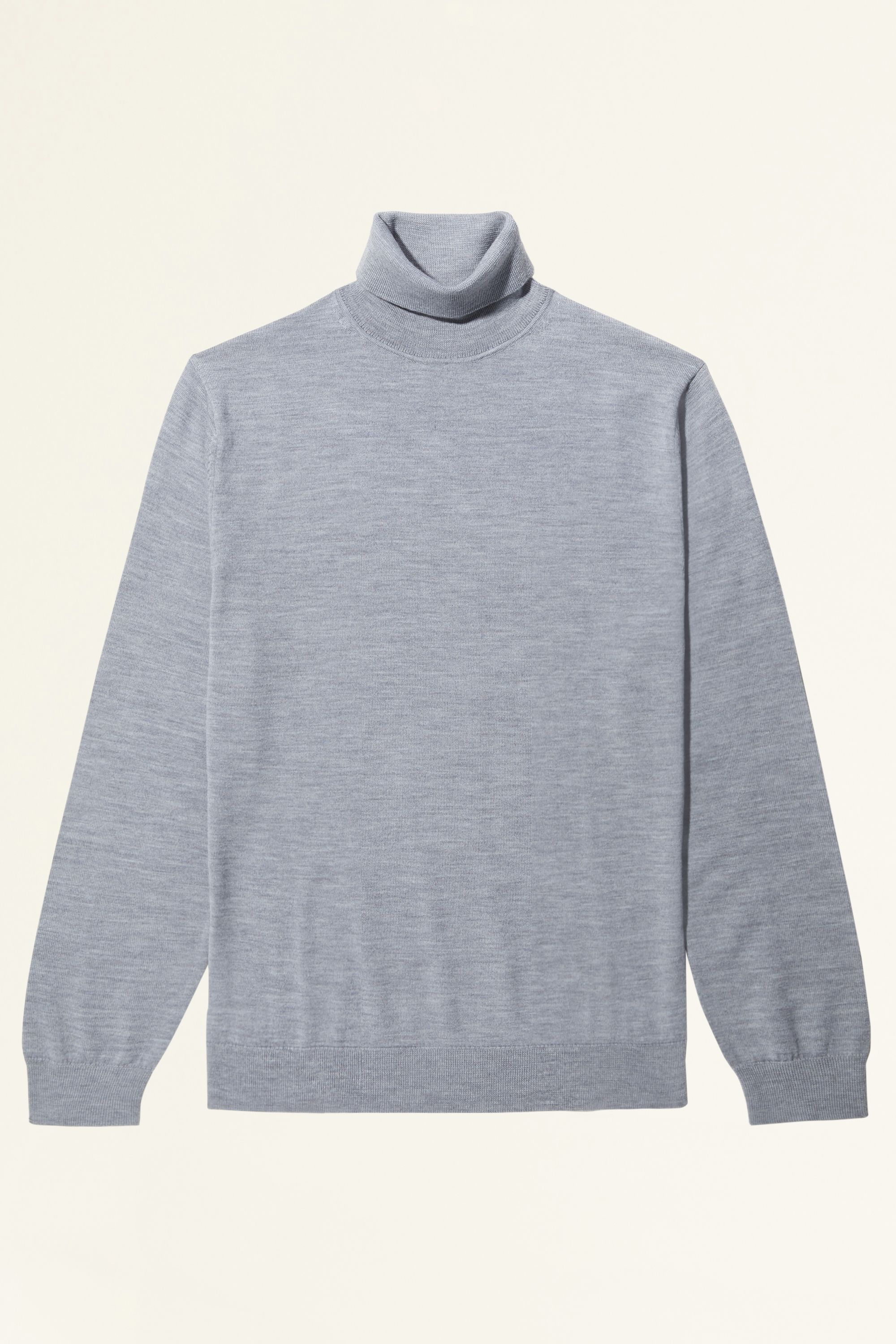 Silver Merino Roll-Neck Jumper