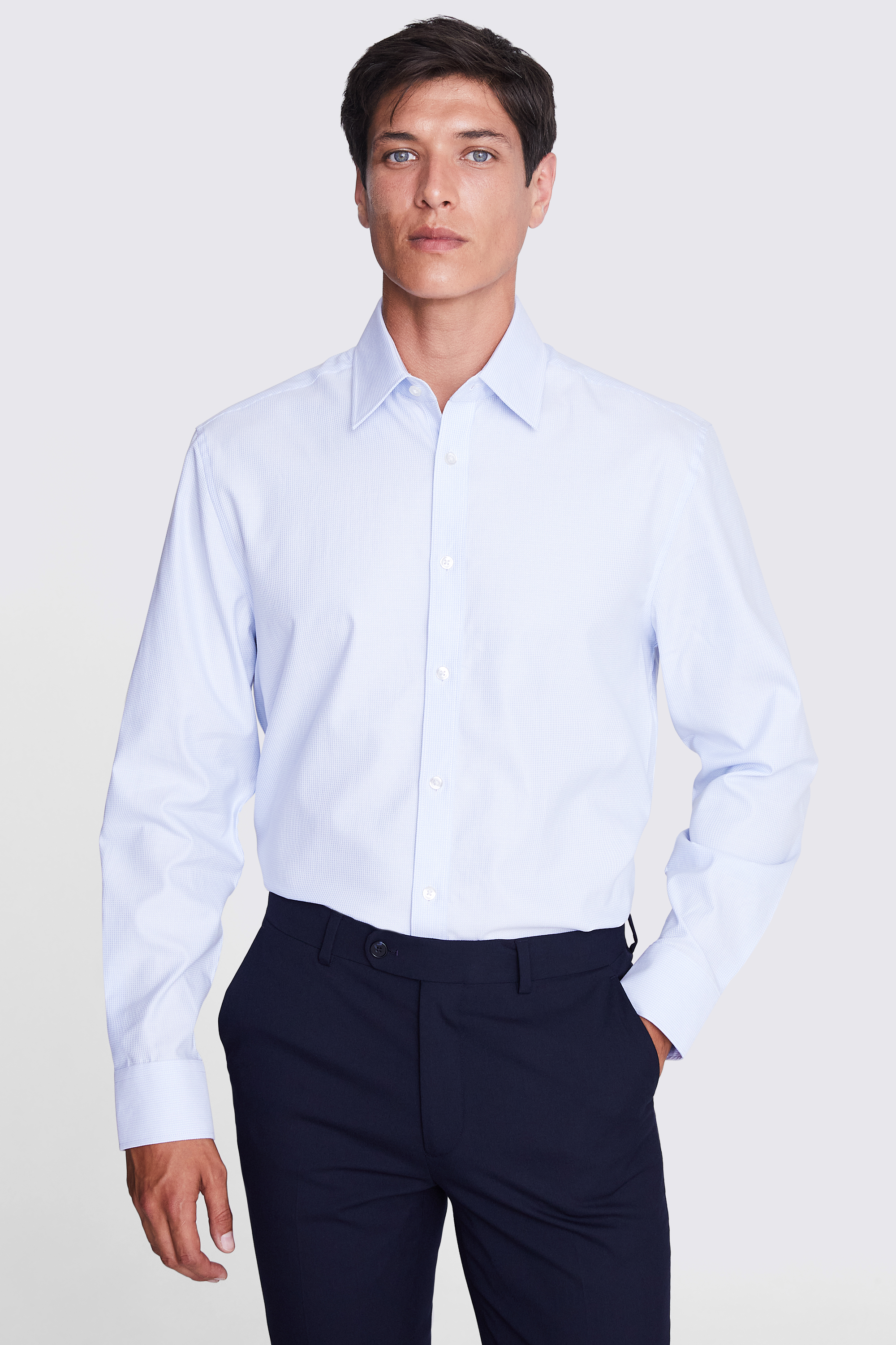 Regular Fit Sky Dobby Shirt | Buy Online at Moss