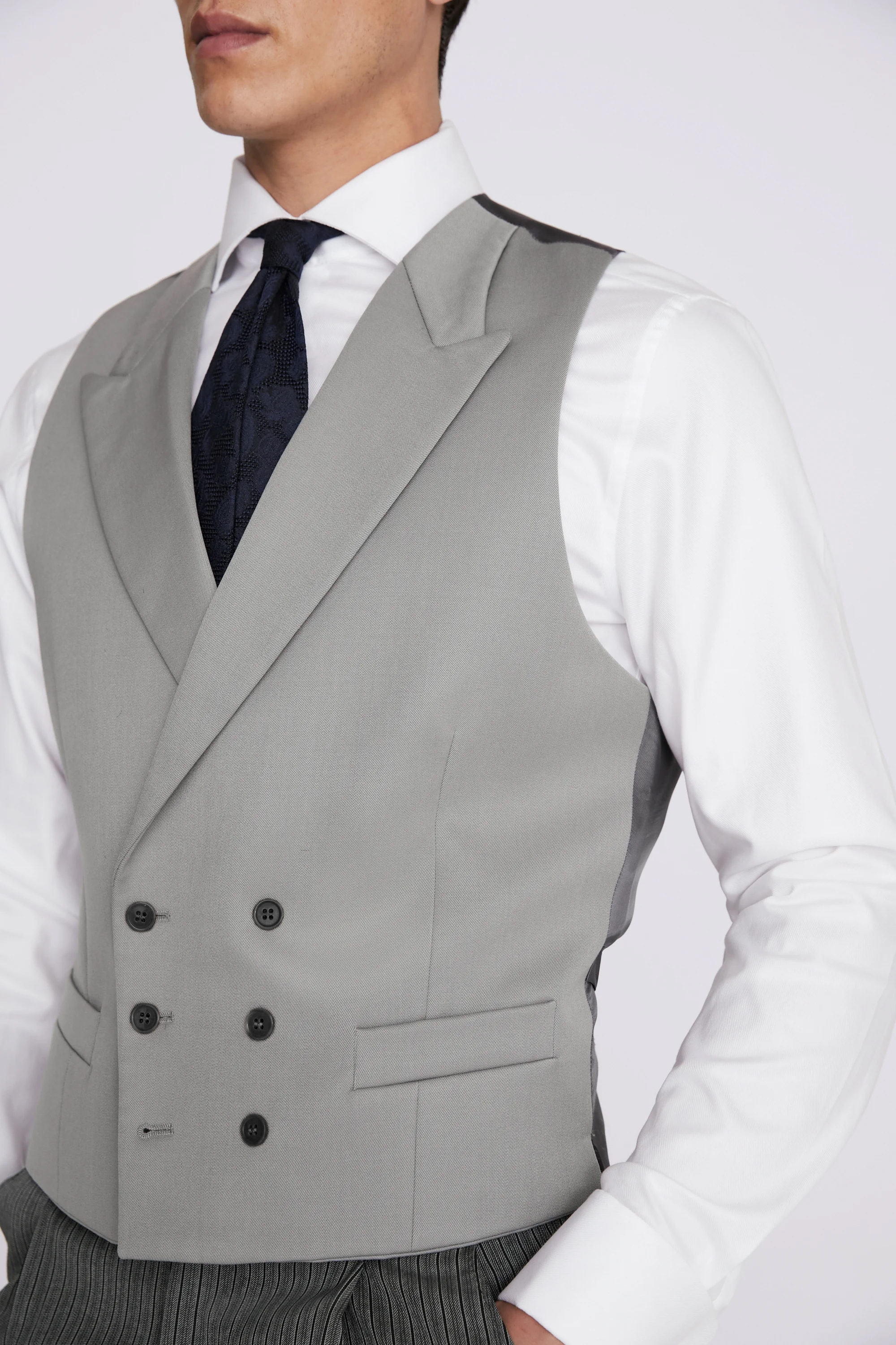 Tailored Fit Grey Morning Vest